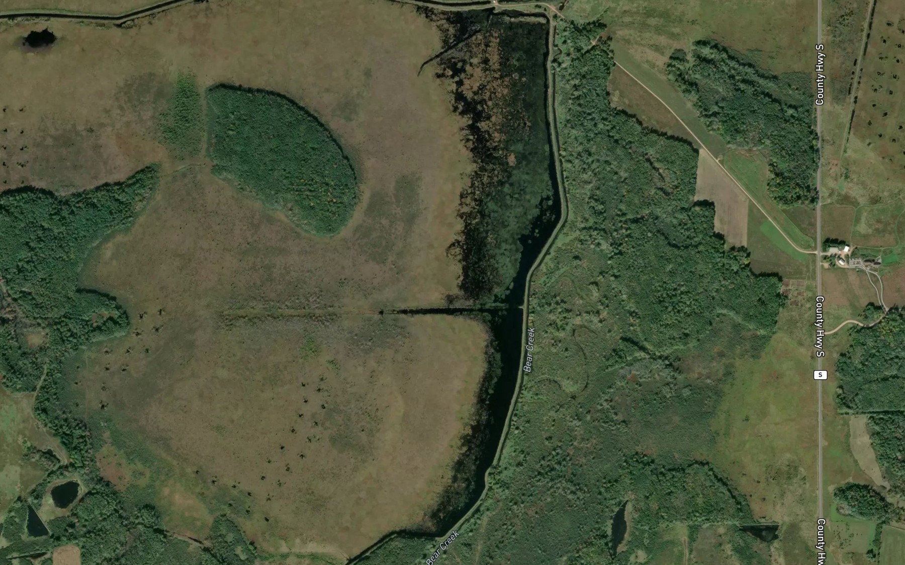 Satellite map of the Honey Island Flowage