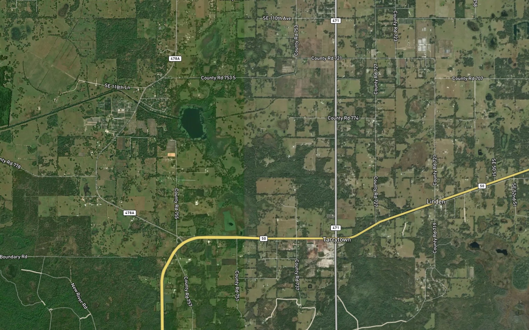 Satellite map of the Marshall Bay