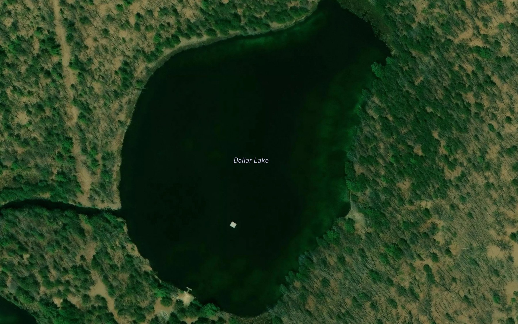 Satellite map of the Dollar Lake