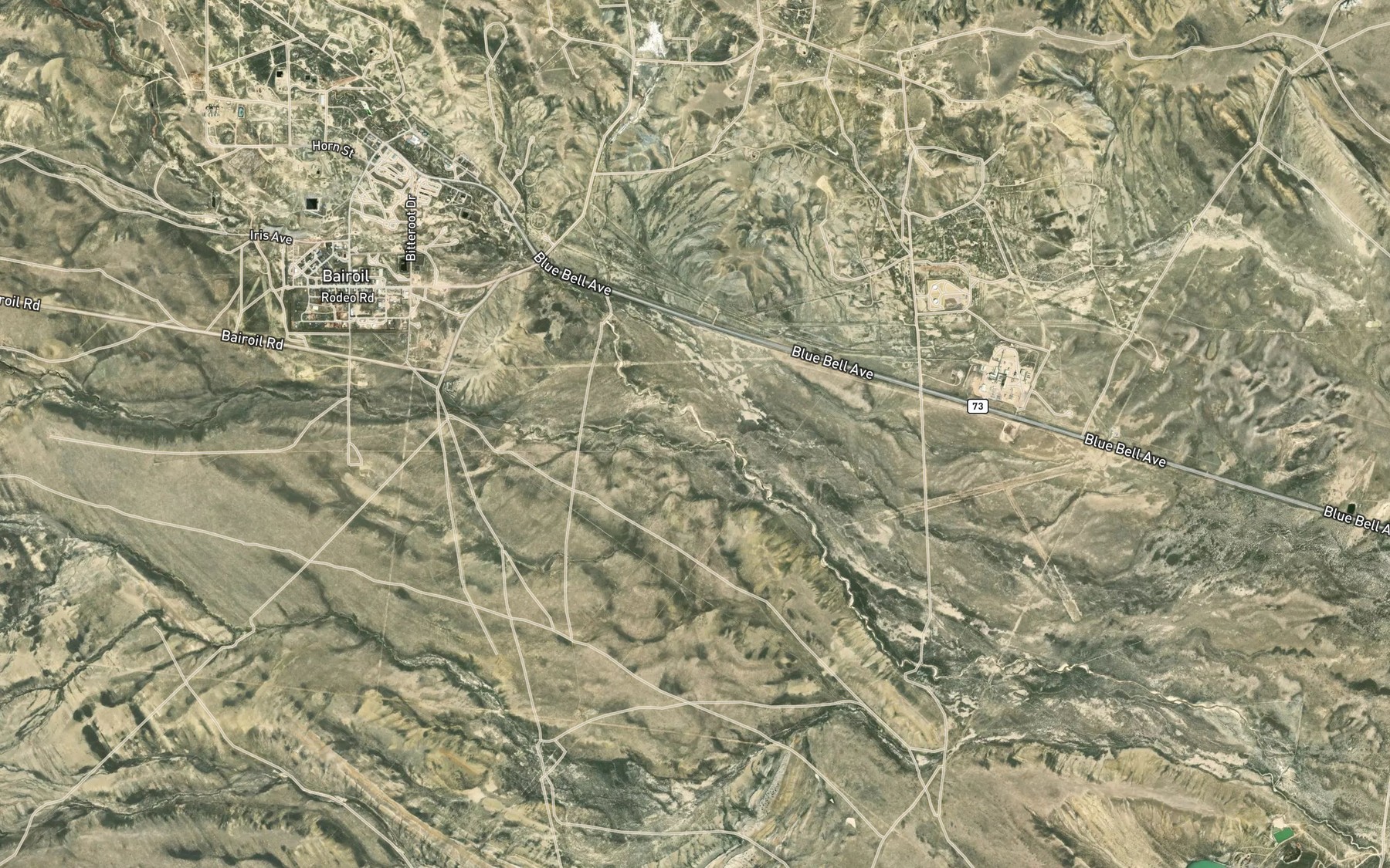 Satellite map of the Abel Creek