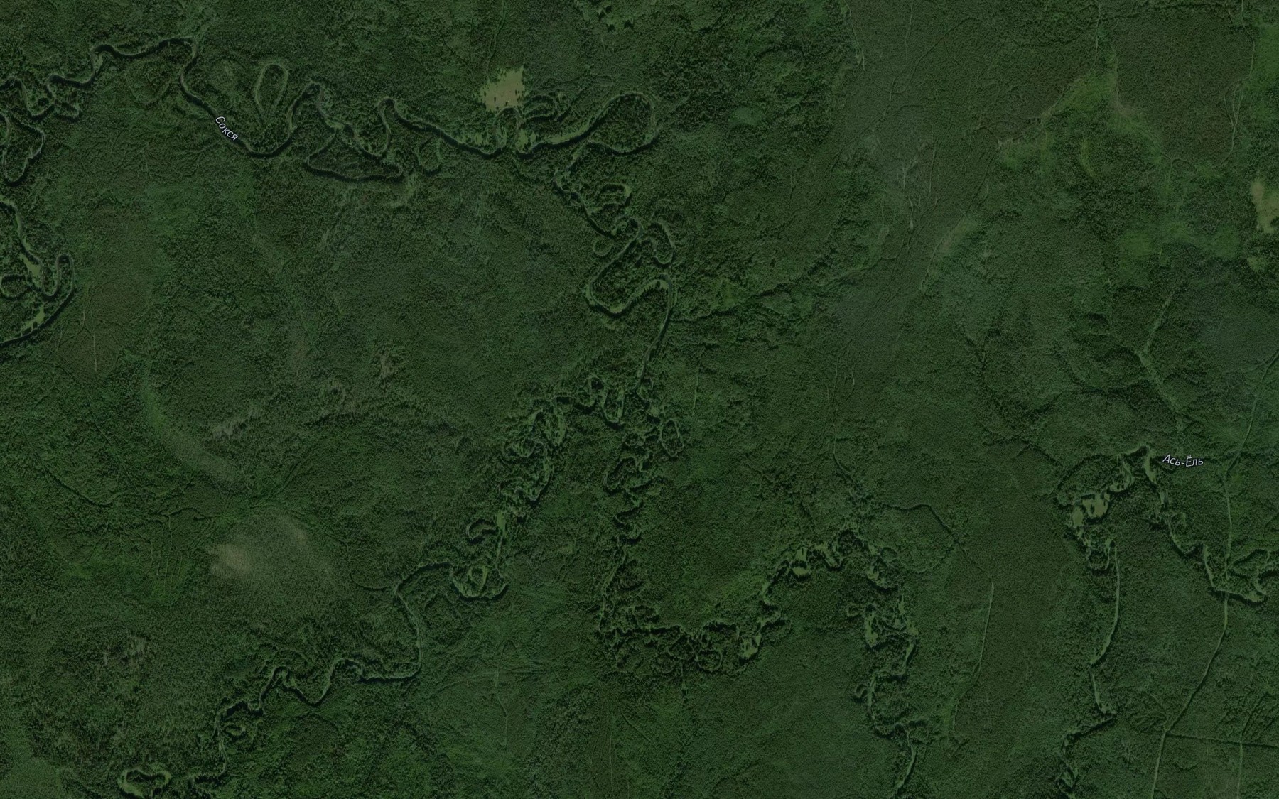 Satellite map of the Lovlya