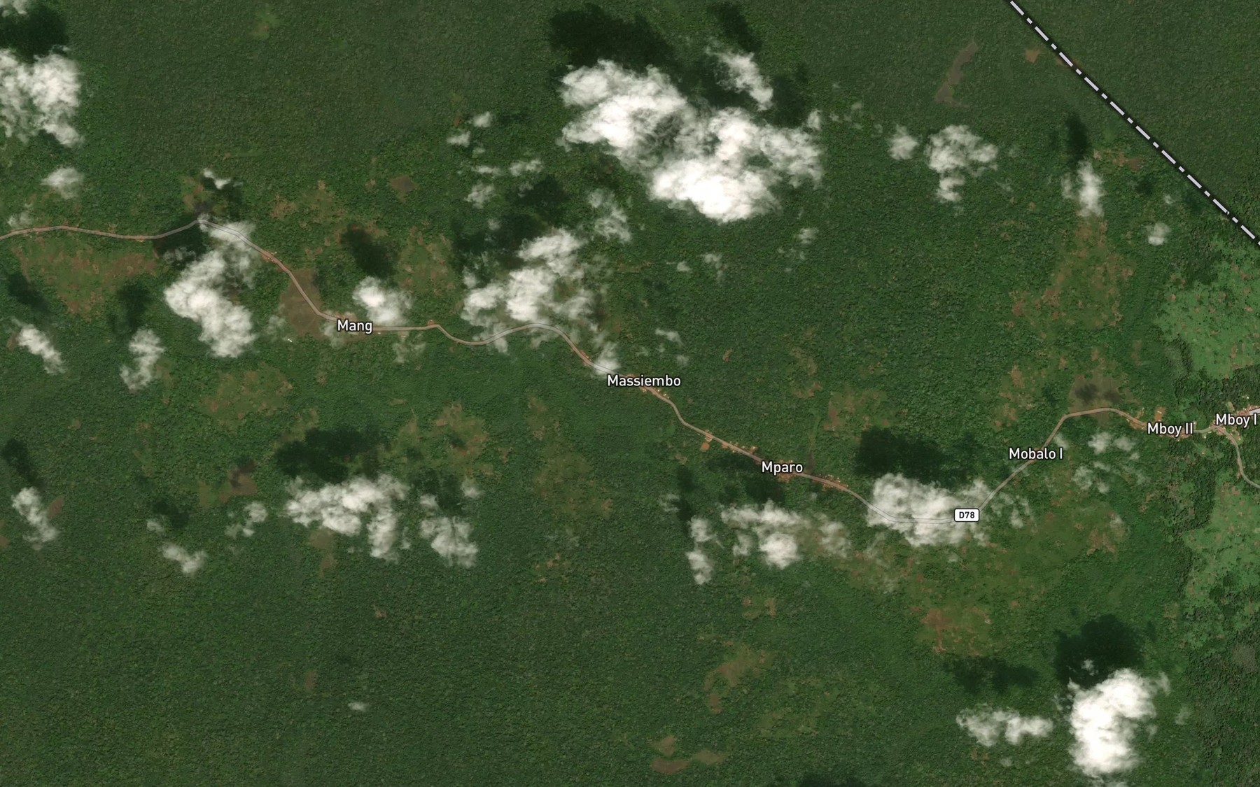 Satellite map of the Masiembo