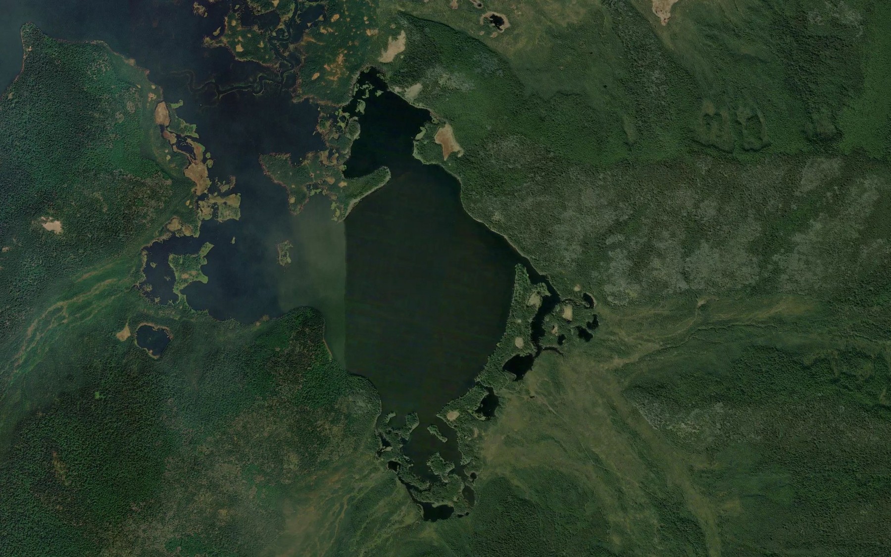 Satellite map of the Hidden Lake