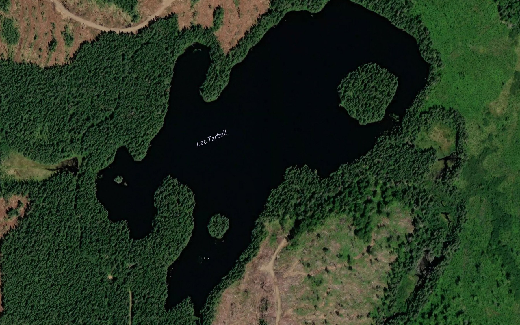 Satellite map of the Lac Tarbell