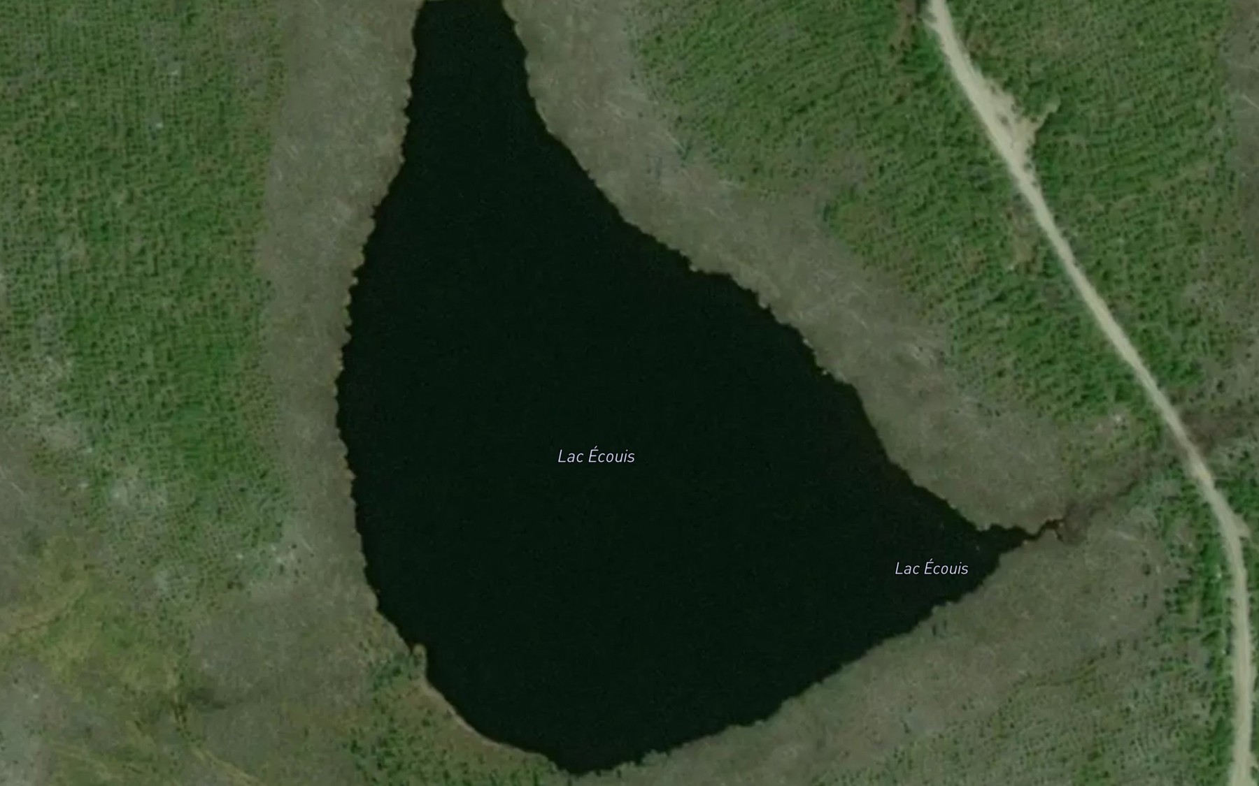 Satellite map of the Lac Ecouis