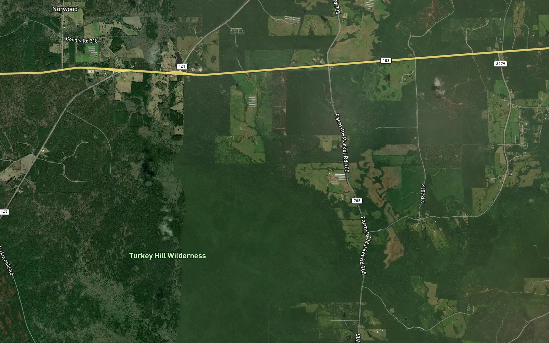 Satellite map of the Buck Branch