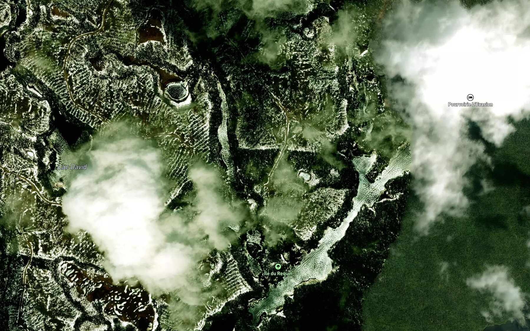 Satellite map of the Lac Dany