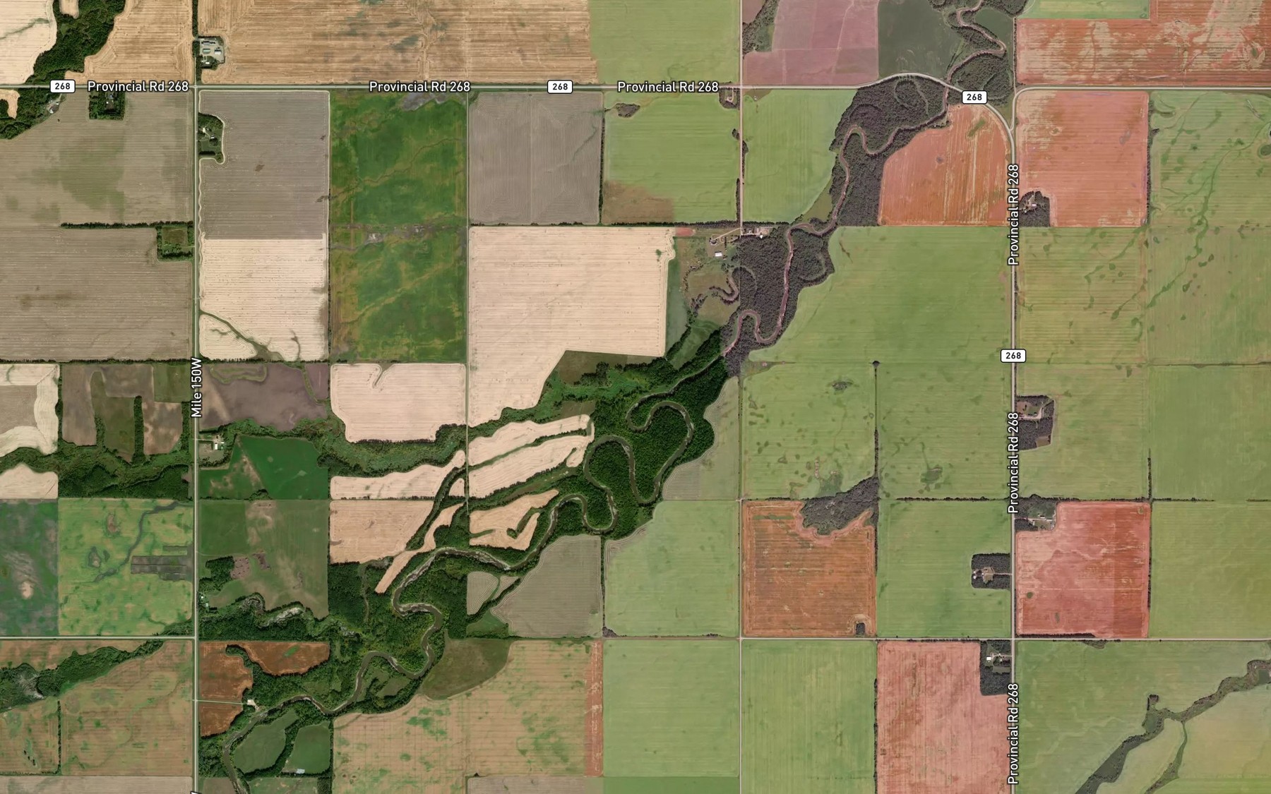Satellite map of the Haggarty Creek