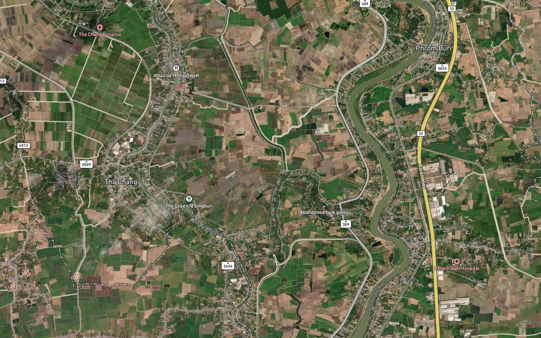 Satellite map of the Nong Pladaek