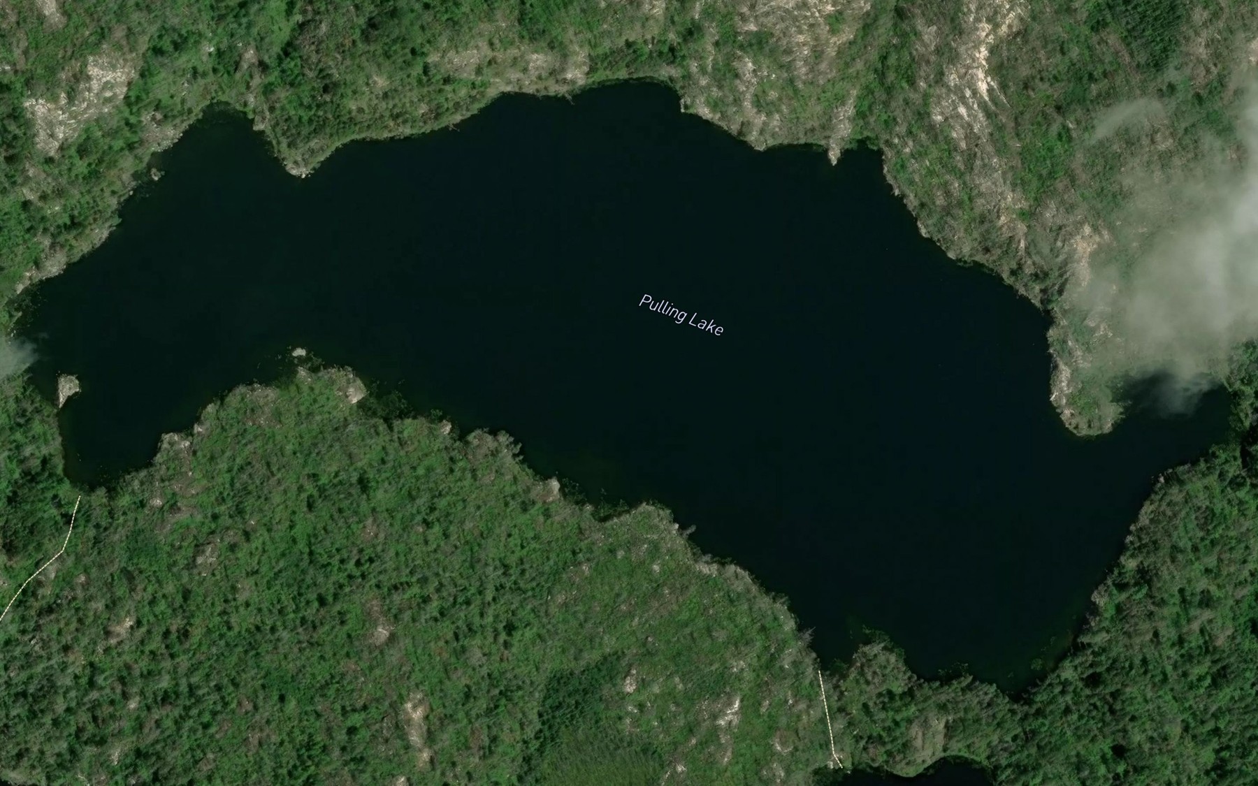 Satellite map of the Pulling Lake
