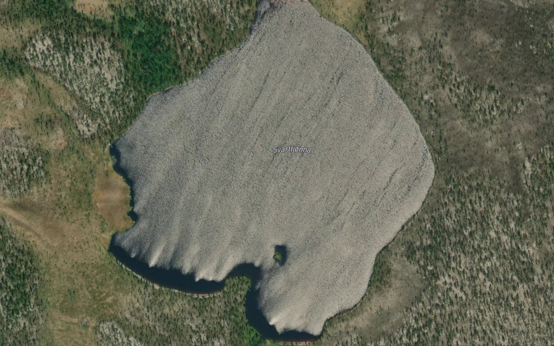 Satellite map of the Svarttjorna