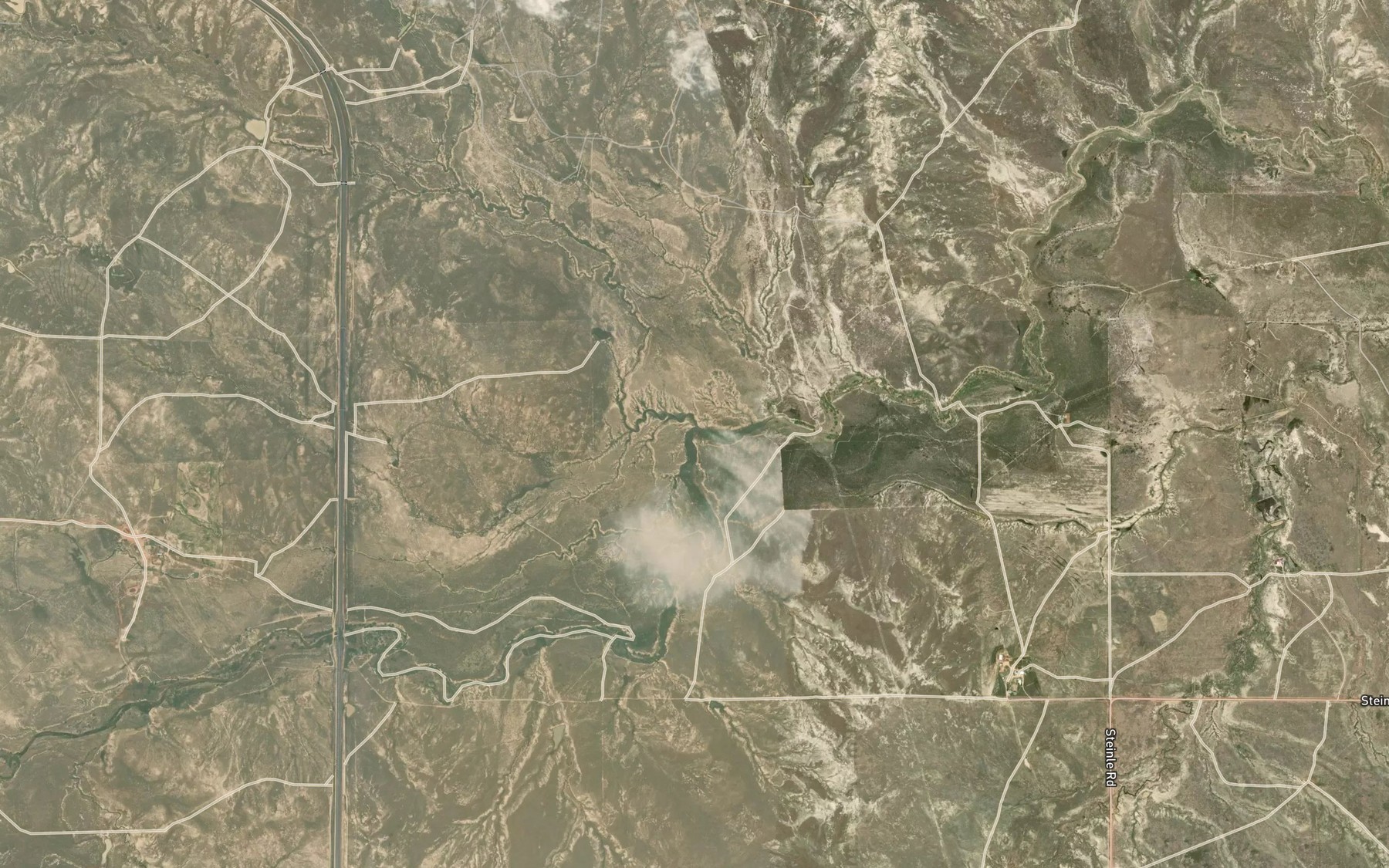 Satellite map of the Dugout Creek