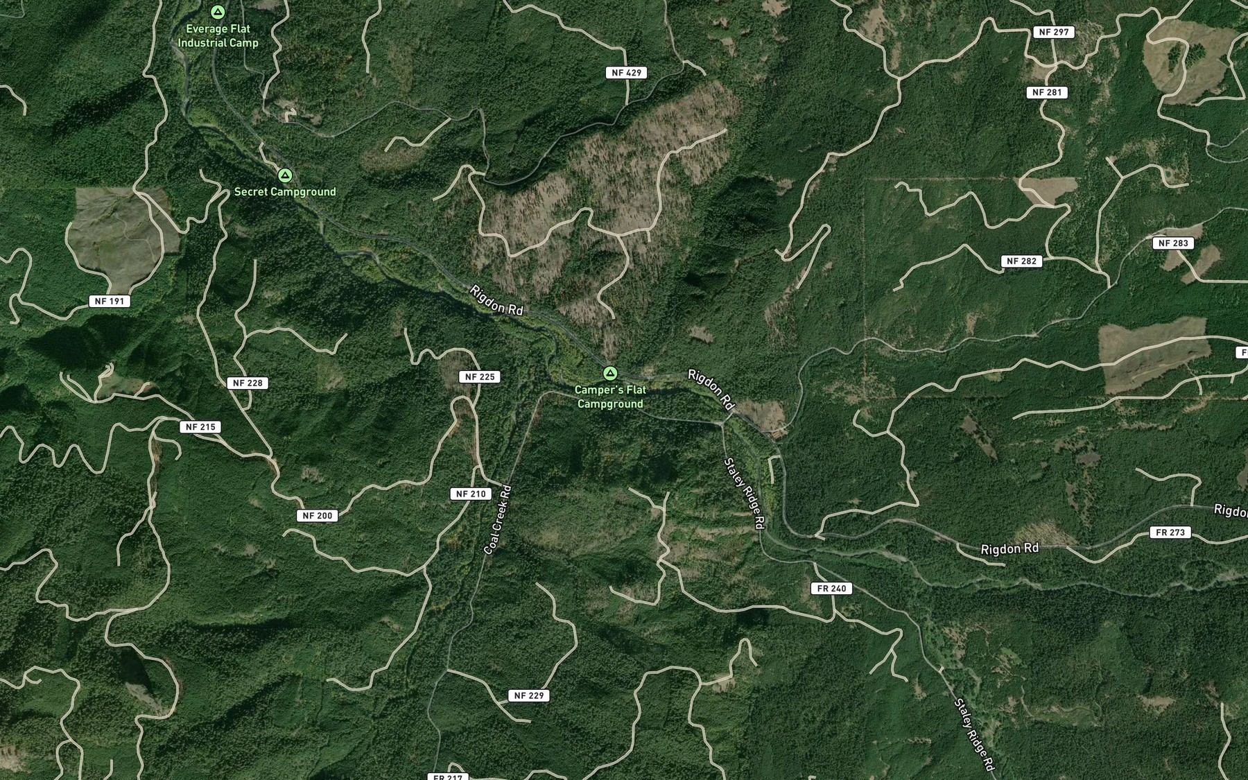 Satellite map of the Deadhorse Creek
