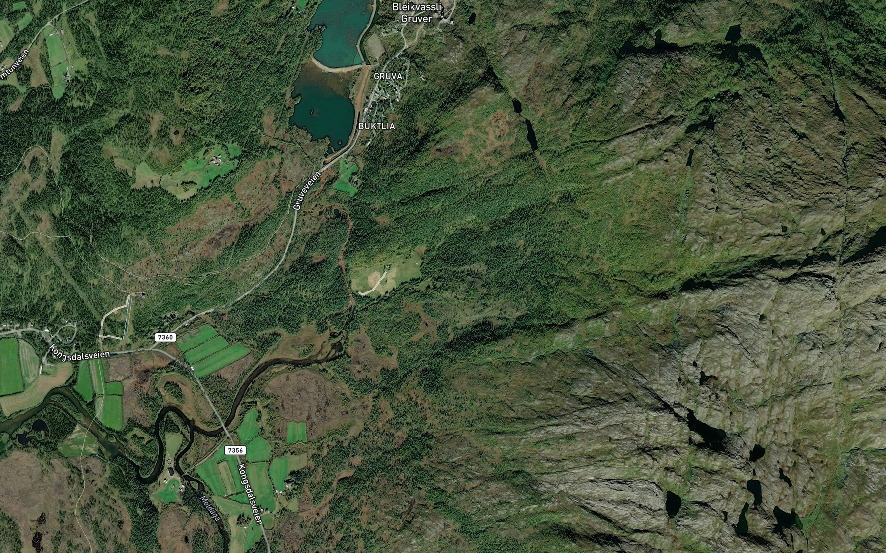 Satellite map of the Ronningsbekken