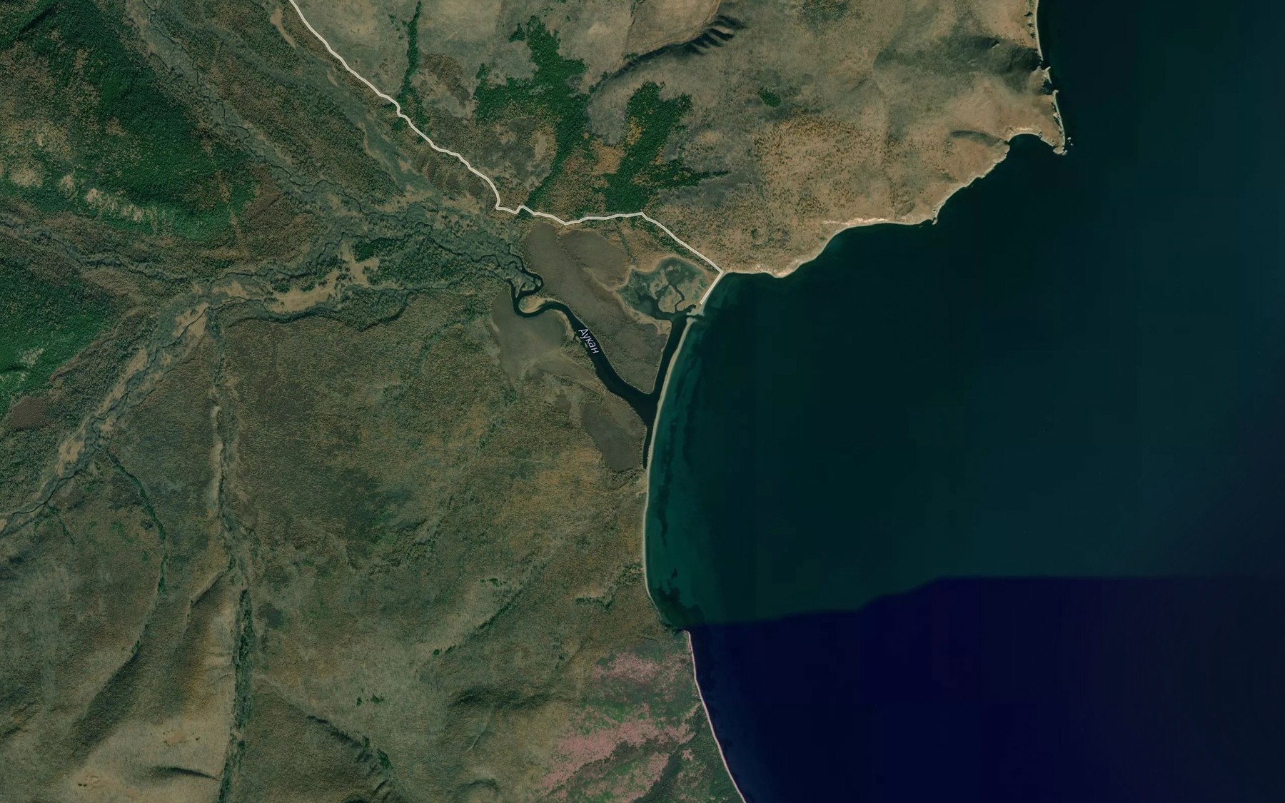Satellite map of the Aukan