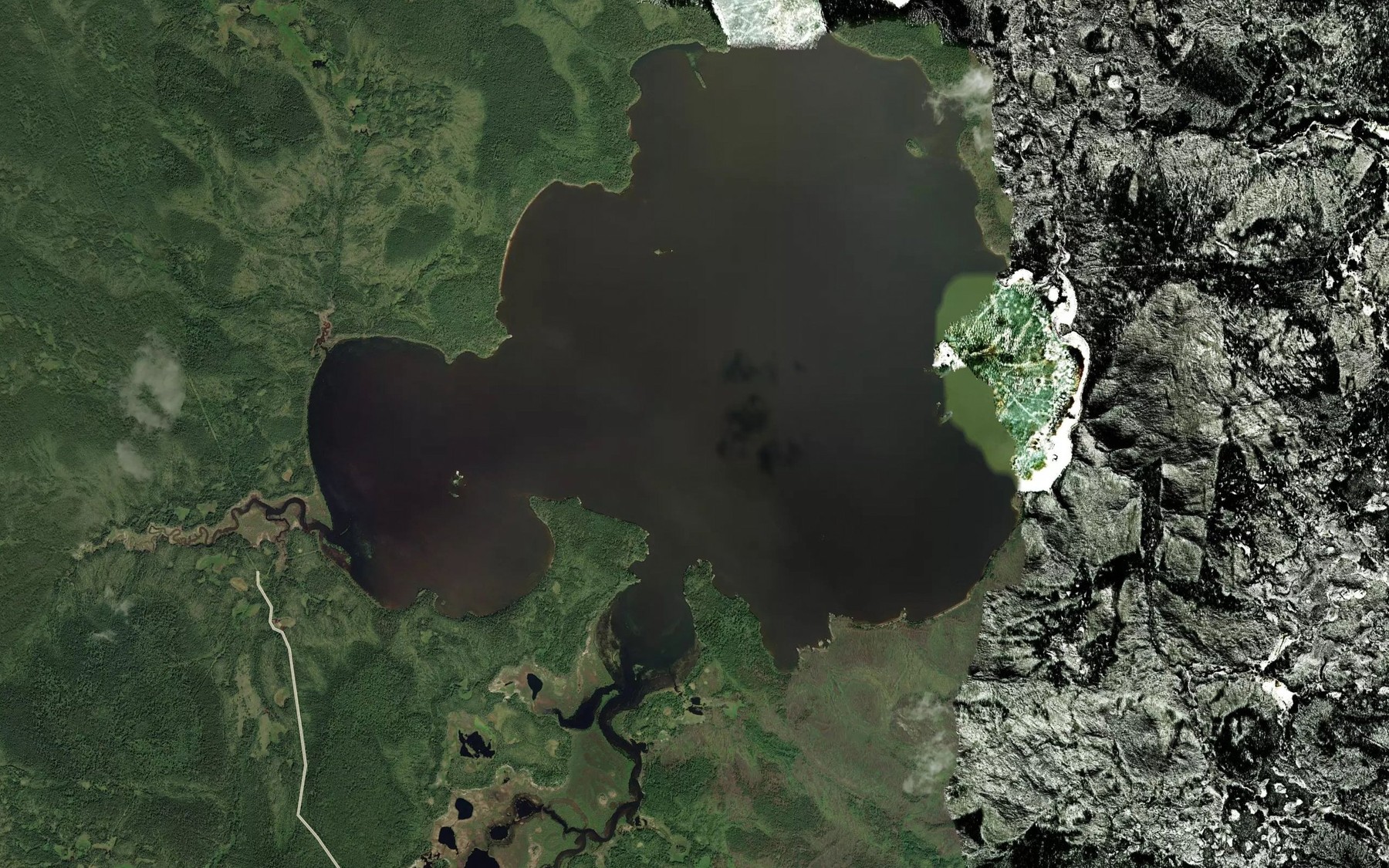 Satellite map of the Lawrie Bay