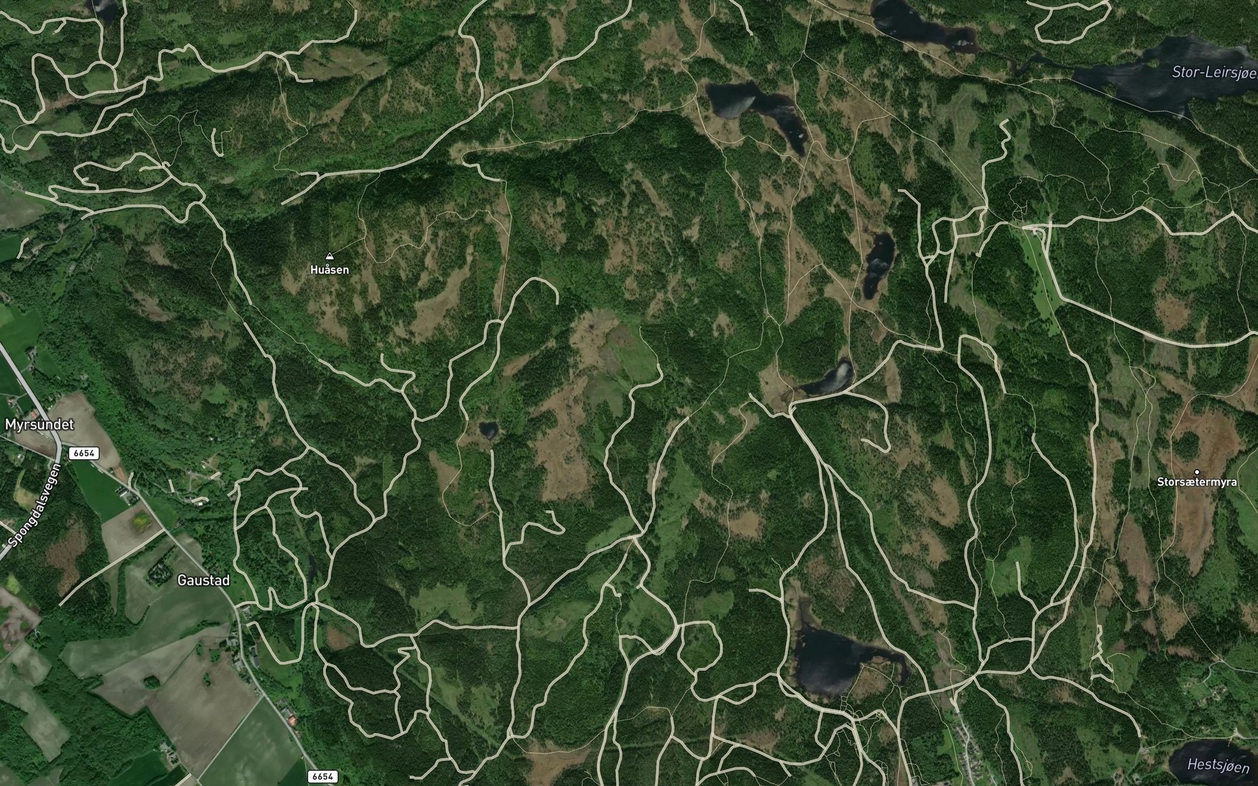 Satellite map of the Sandbekken