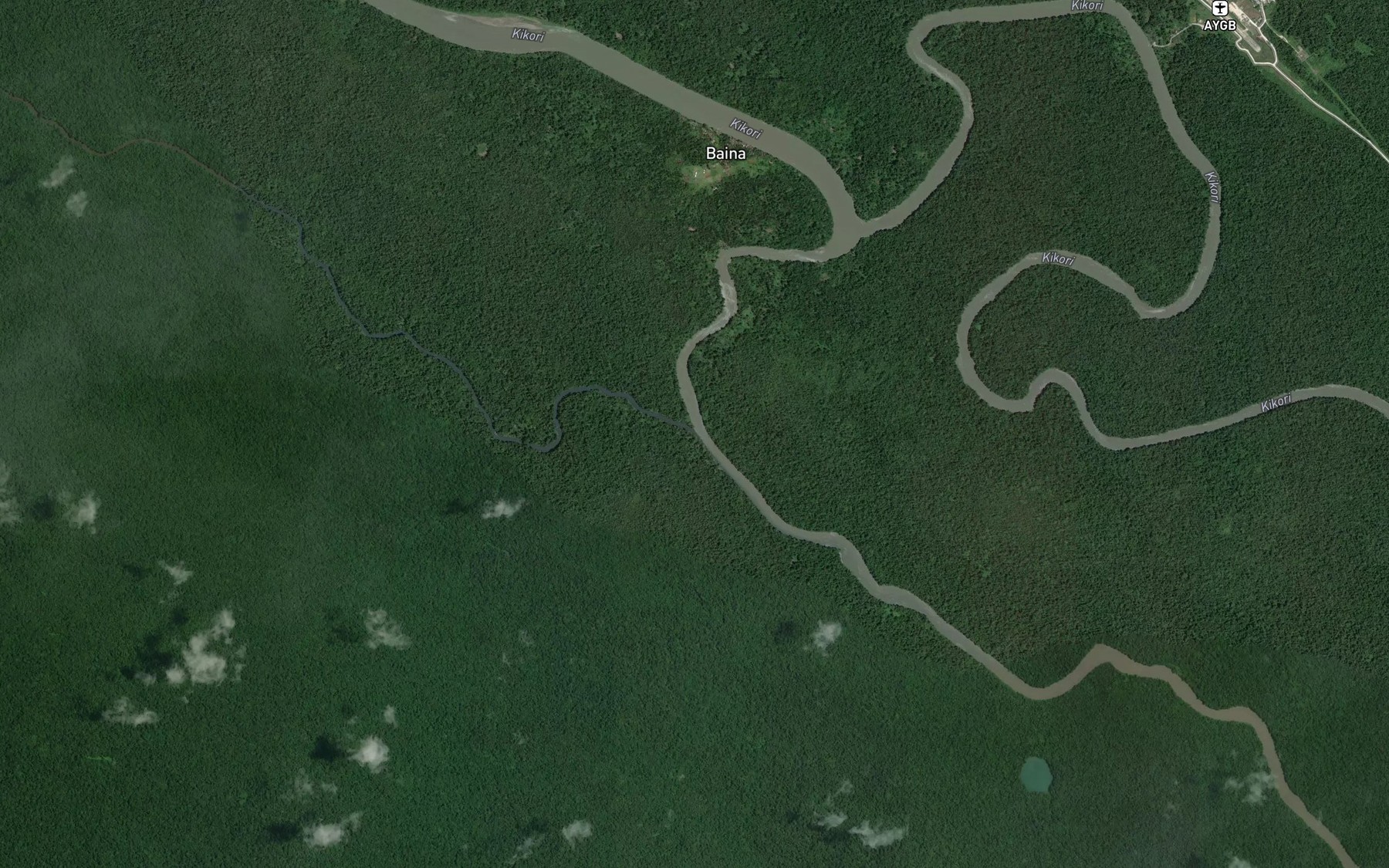 Satellite map of the Keivi Creek