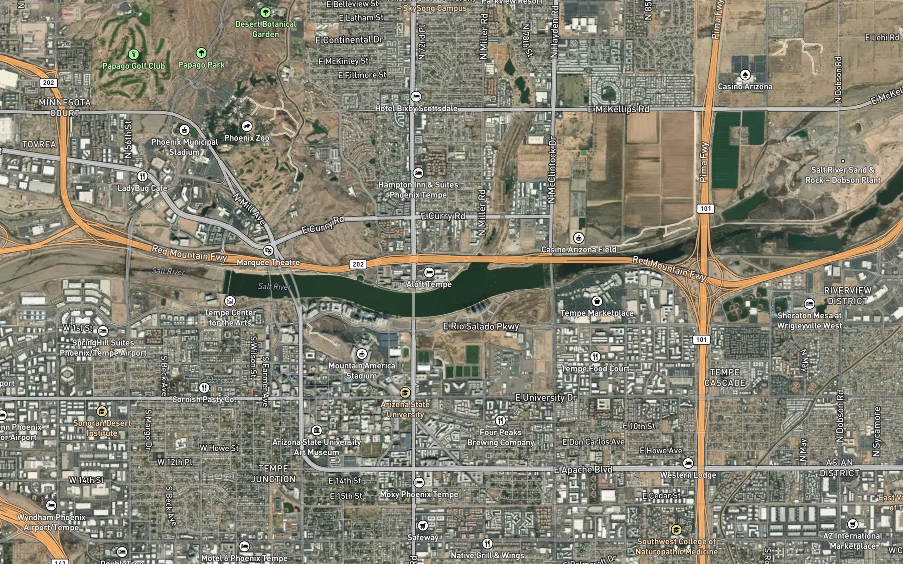 Satellite map of the Spot 5