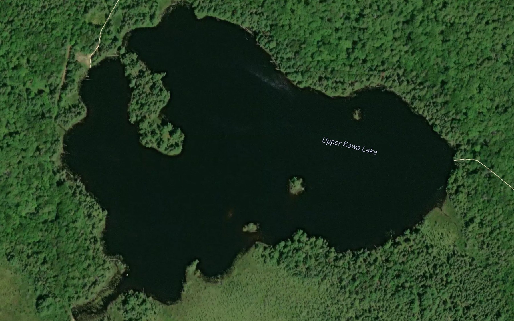 Satellite map of the Upper Kawa Lake