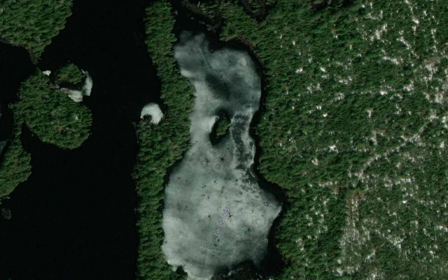Satellite map of the Lac du Tresor