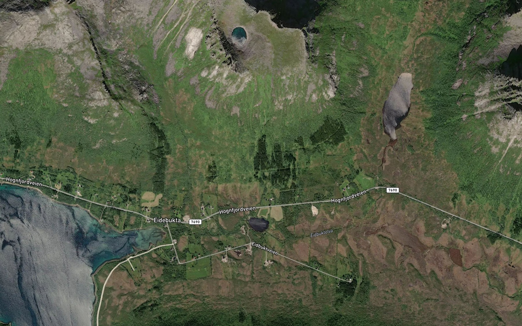 Satellite map of the Bykvanntoelva