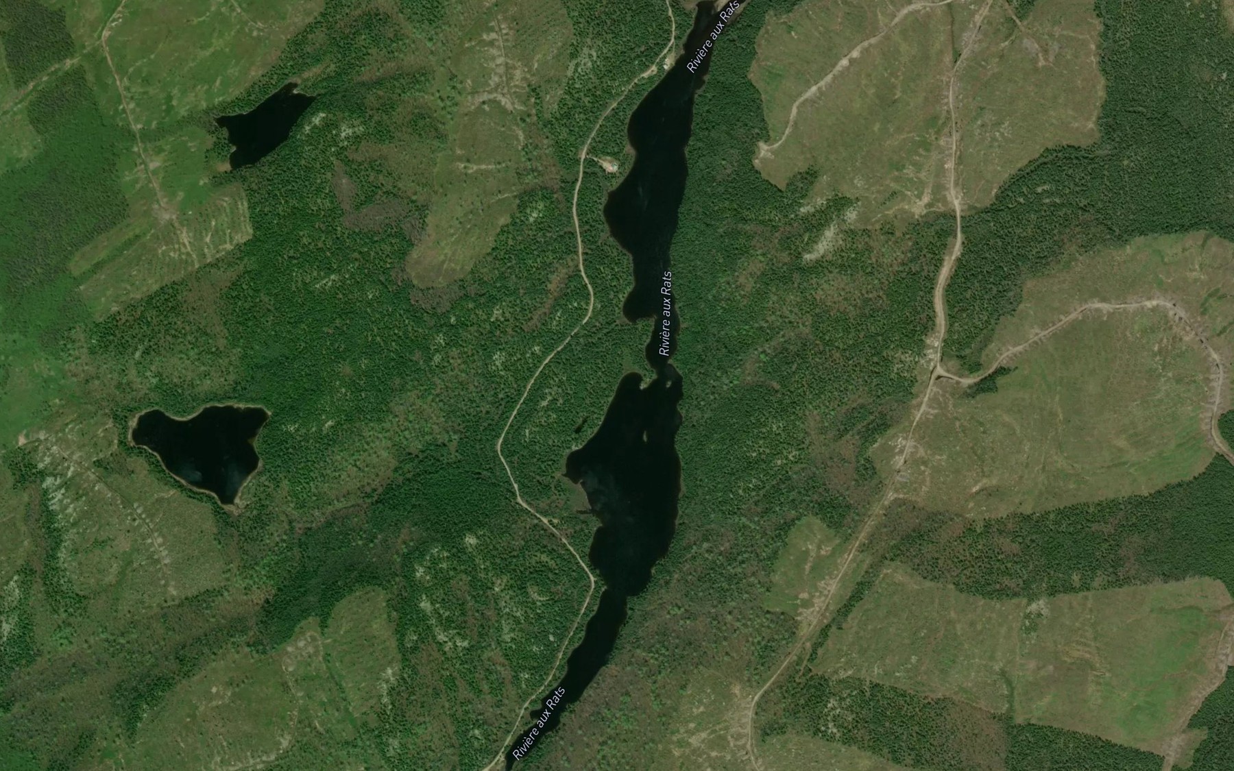 Satellite map of the Lac des Cleary