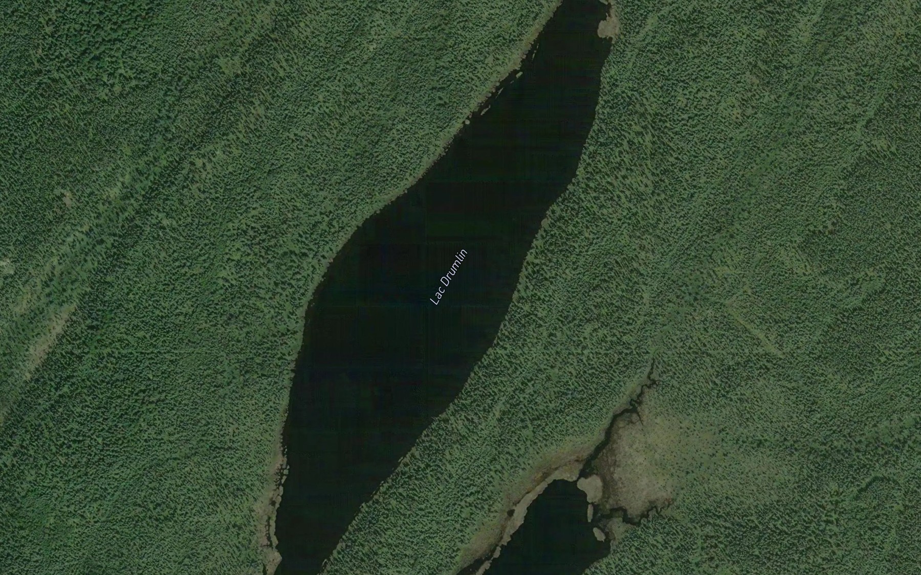 Satellite map of the Lac Drumlin