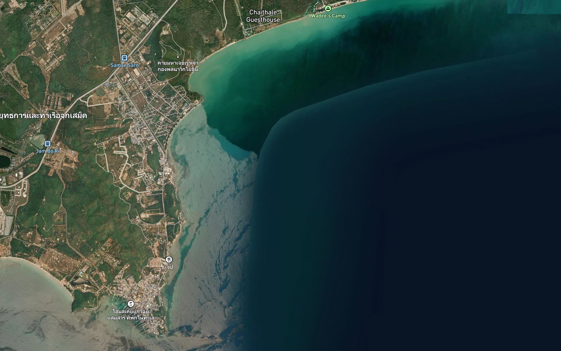 Satellite map of the Ao Rayong
