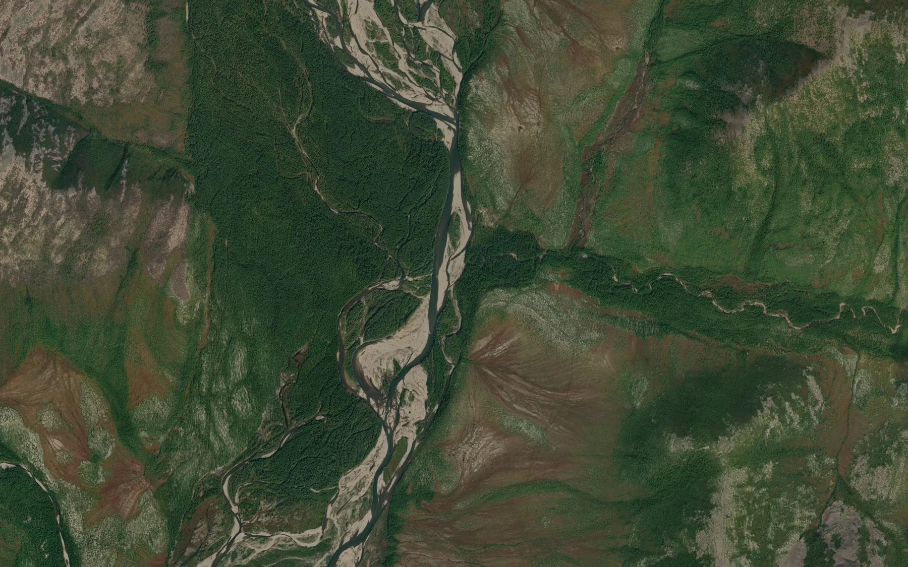 Satellite map of the Nizhnyaya Kencha