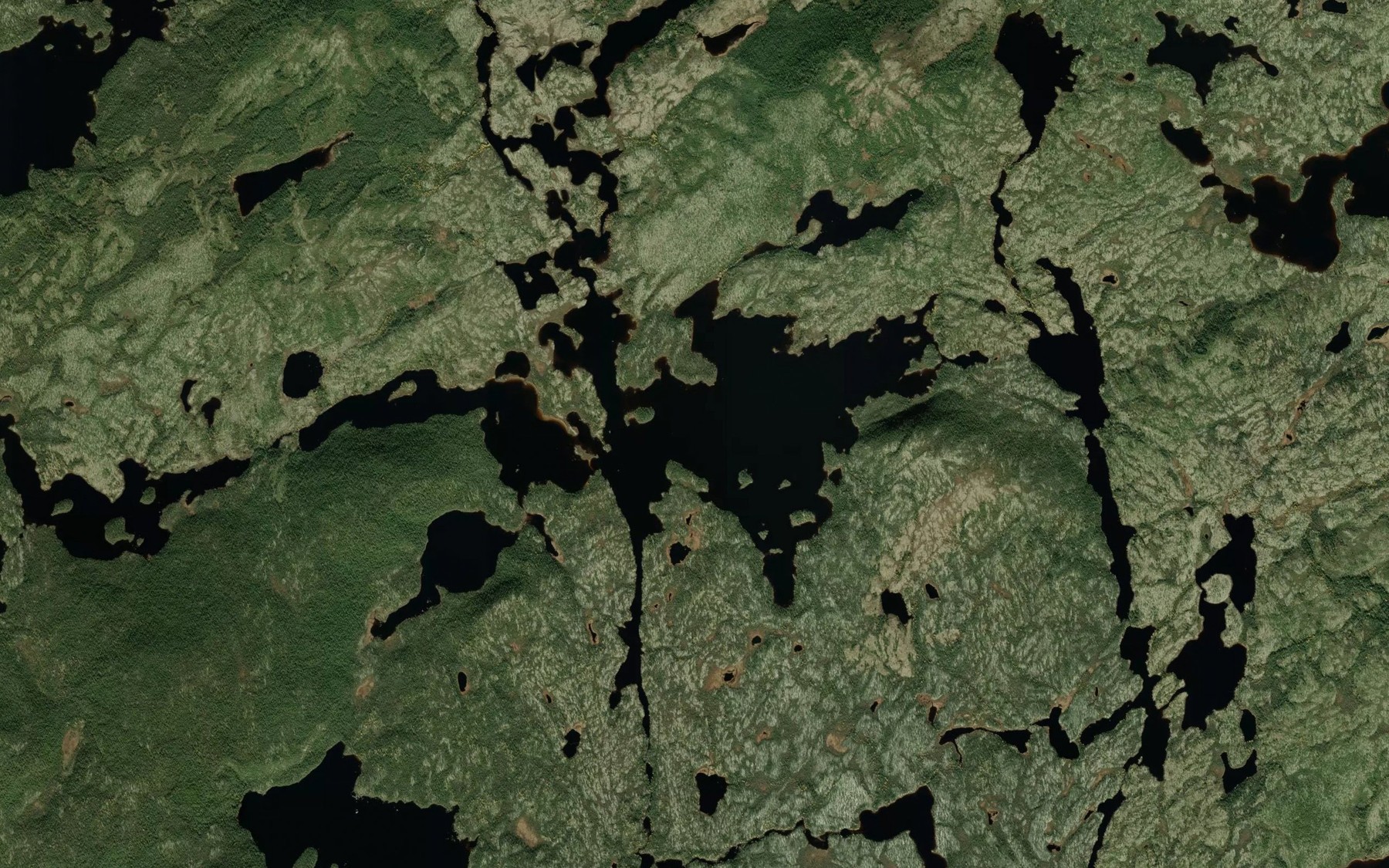Satellite map of the Lac Merlin