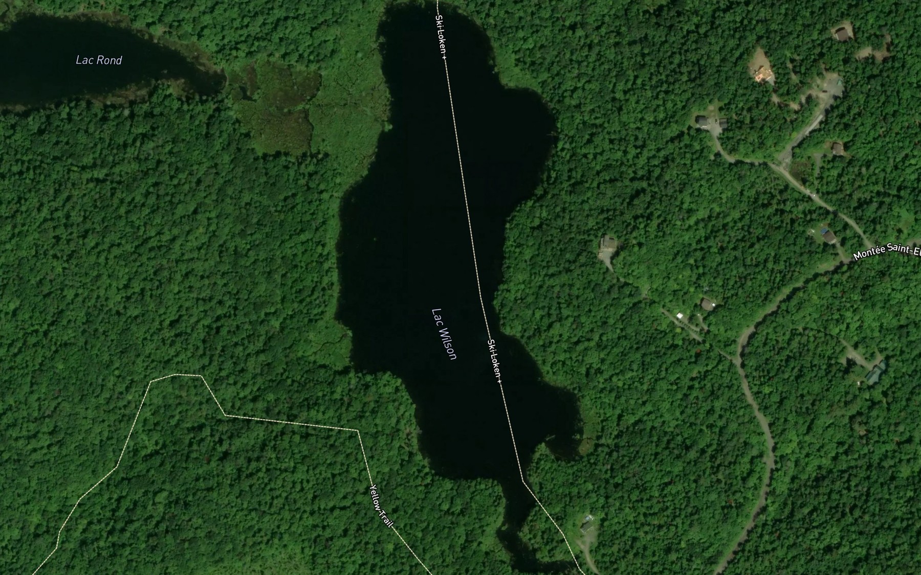 Satellite map of the Lac Wilson
