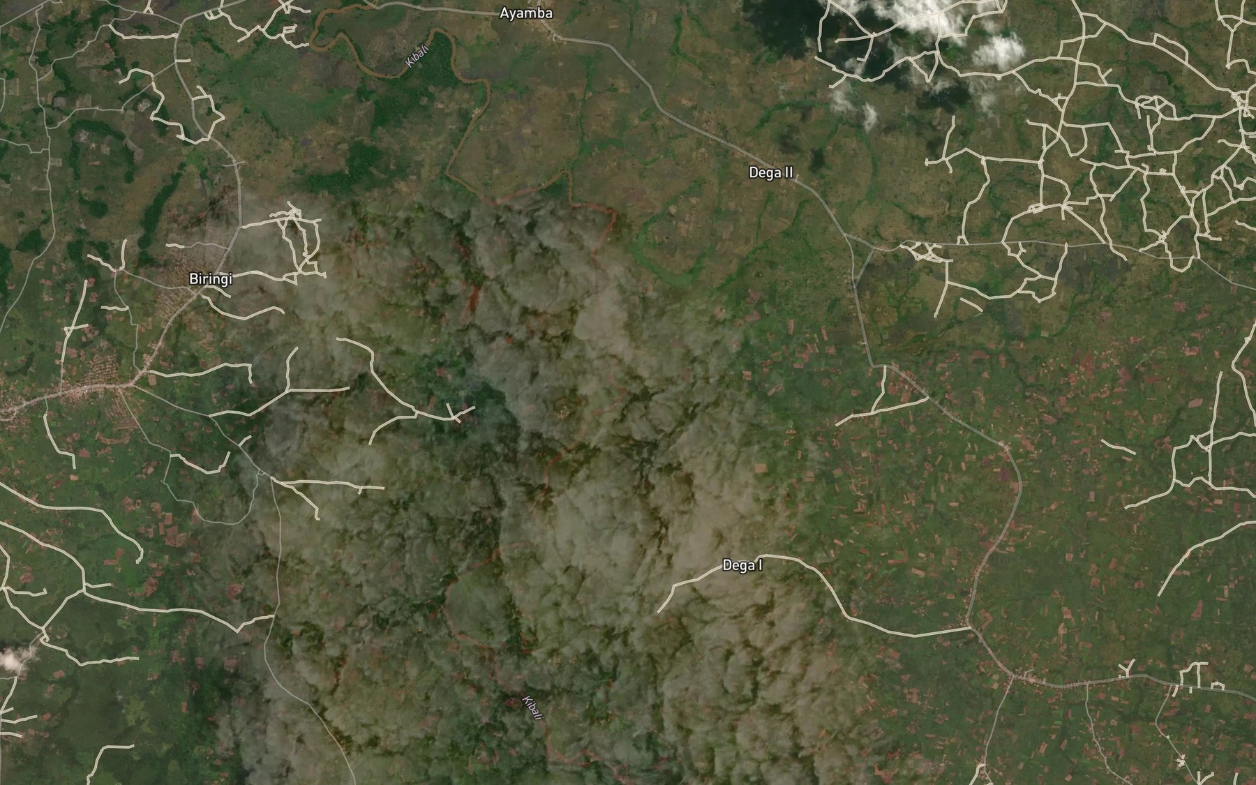 Satellite map of the Donza