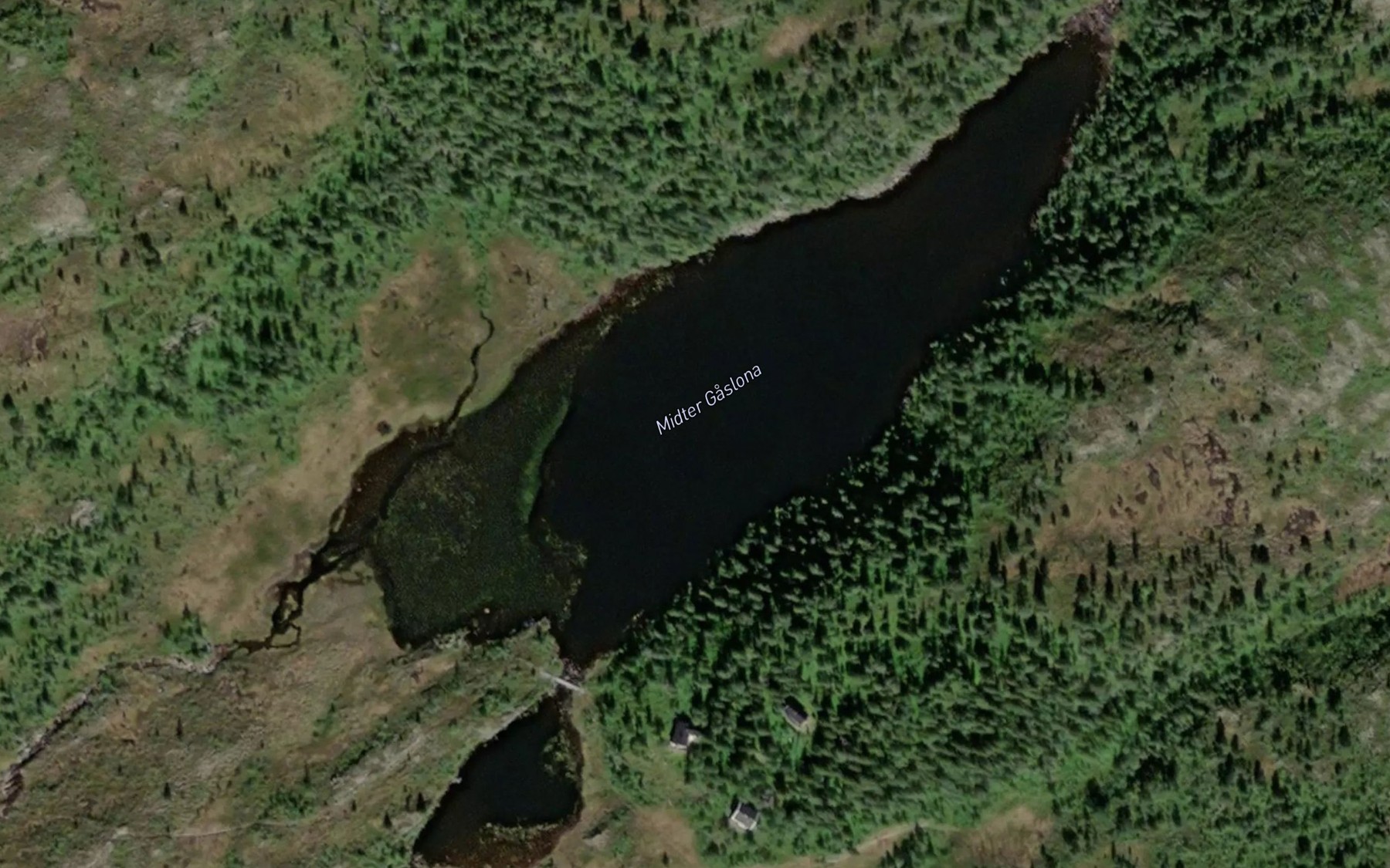 Satellite map of the Midtre Gaslona