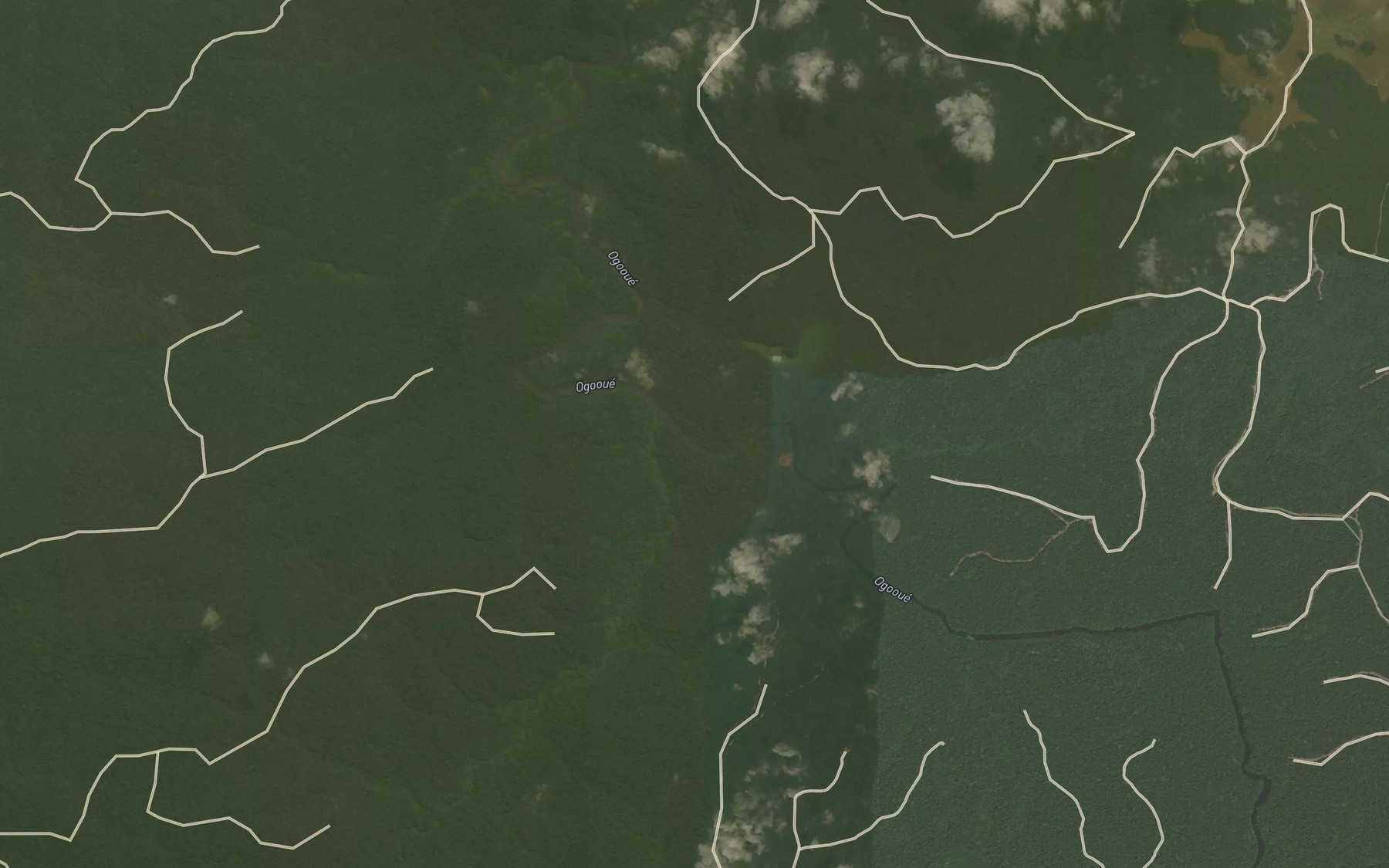 Satellite map of the Loungou