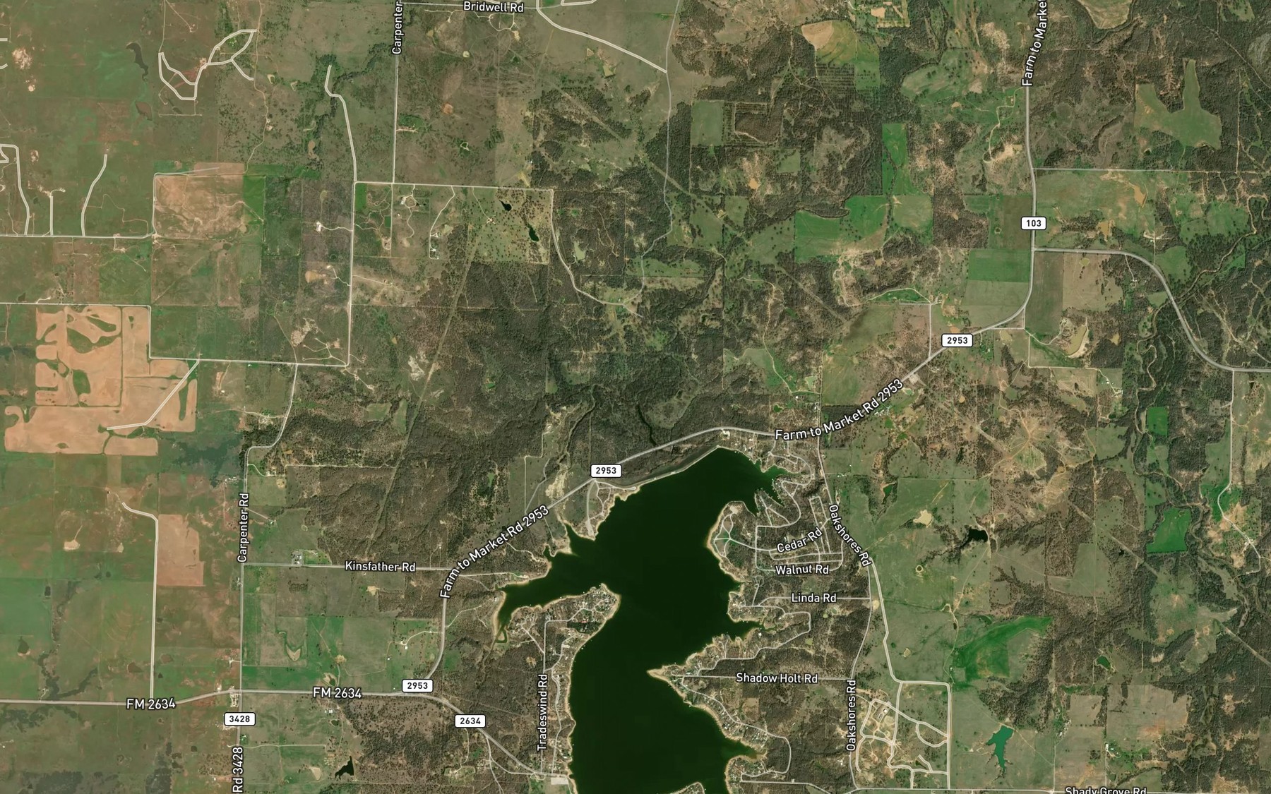 Satellite map of the Red Branch