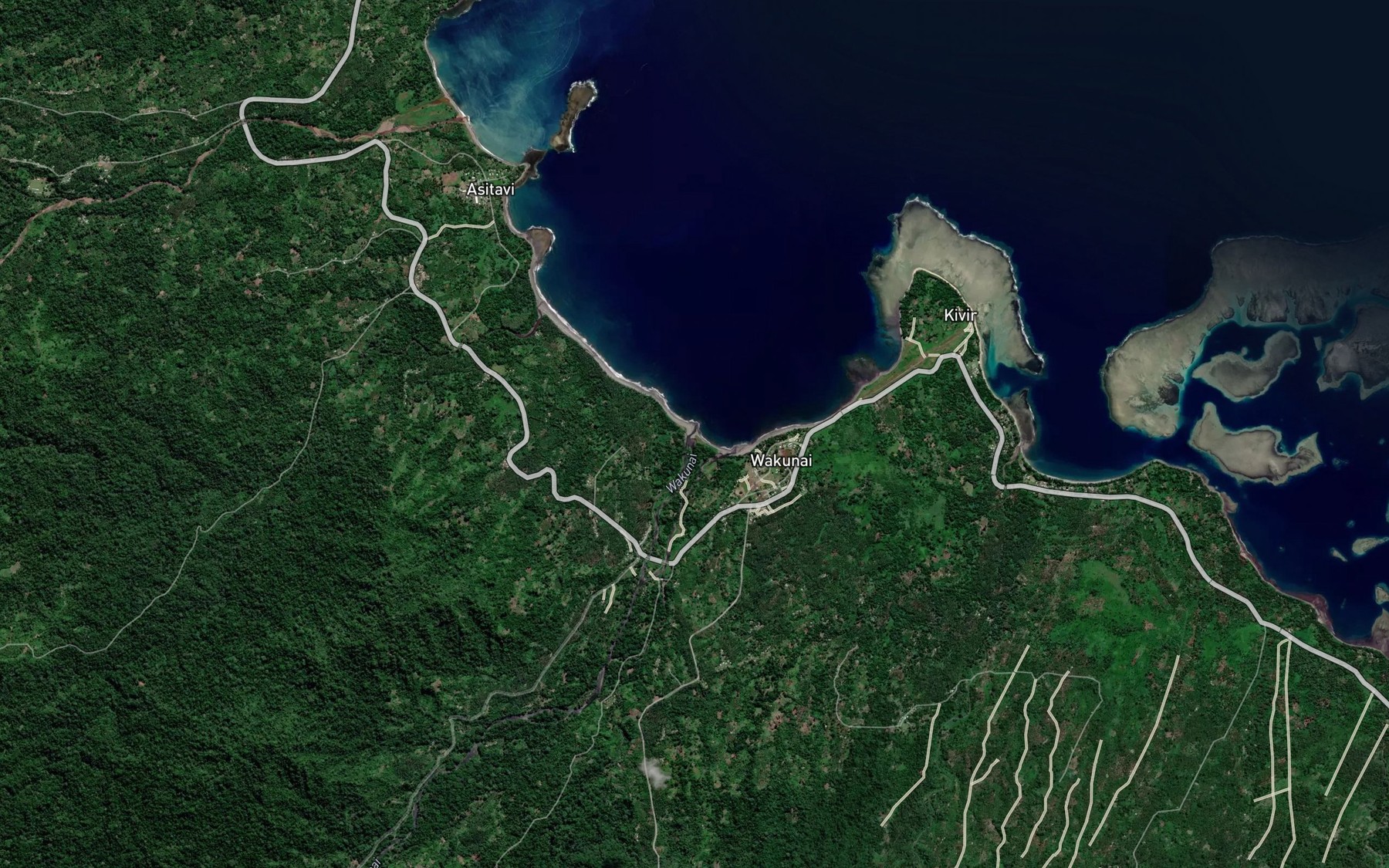 Satellite map of the Uroron River