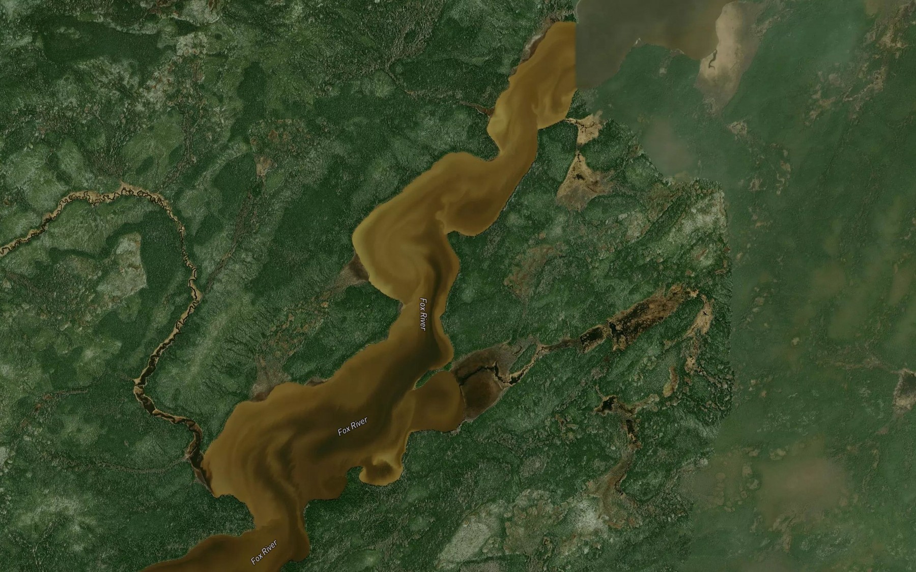 Satellite map of the Fox Bay