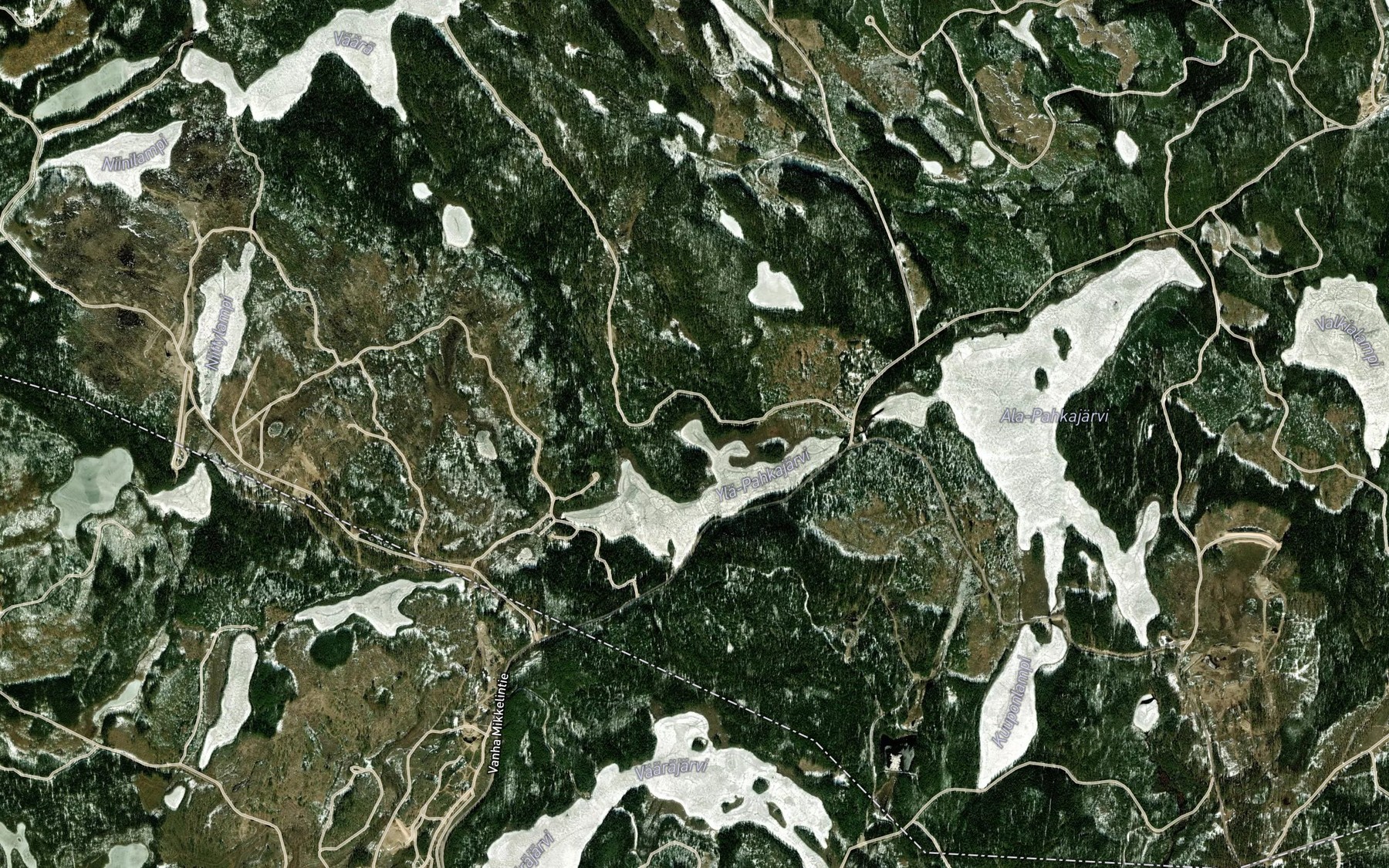 Satellite map of the Pitkalahti