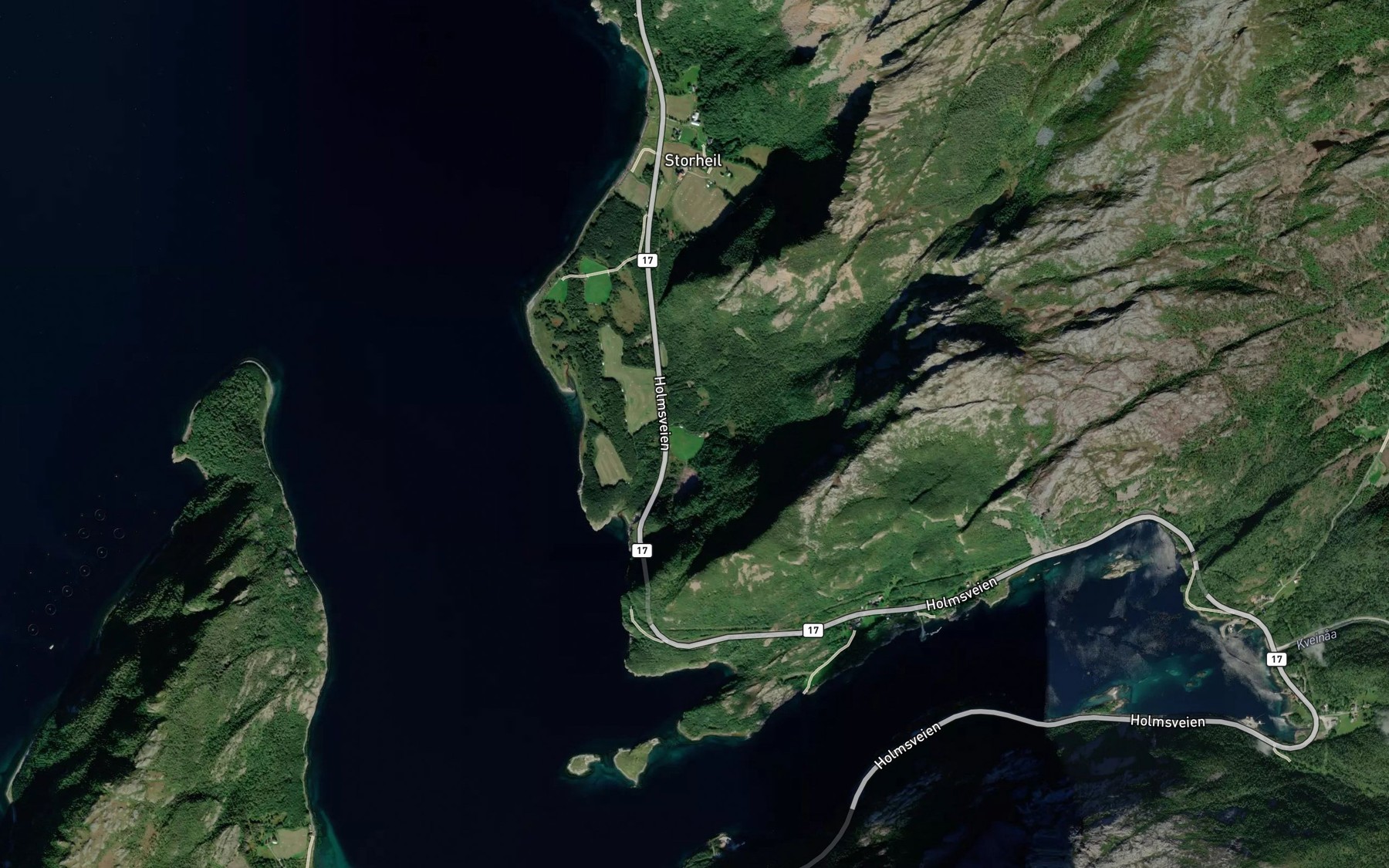 Satellite map of the Lovikelva