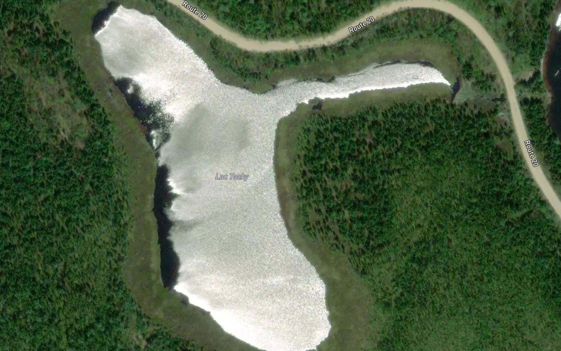 Satellite map of the Lac Tachy