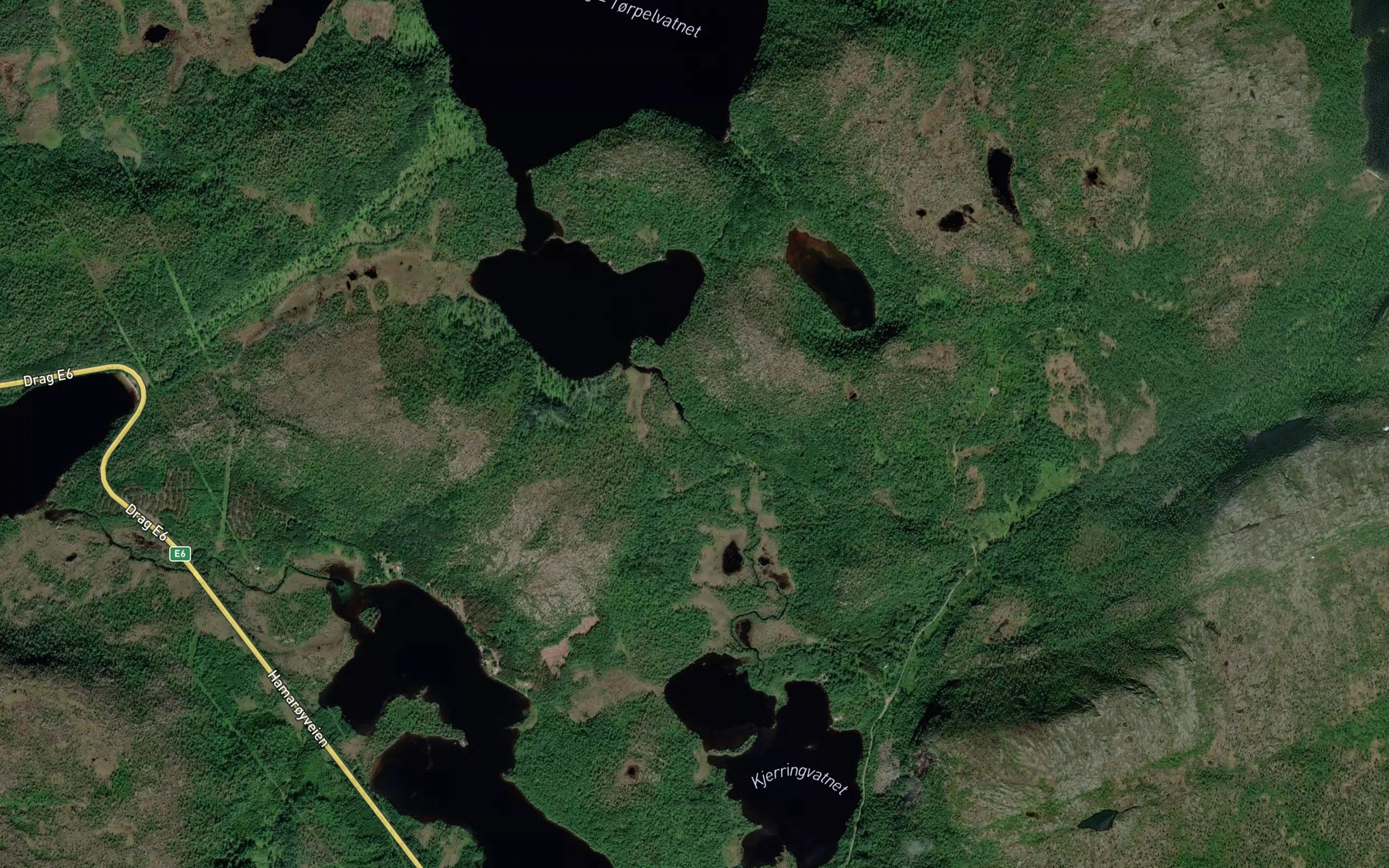 Satellite map of the Torpelvasselva