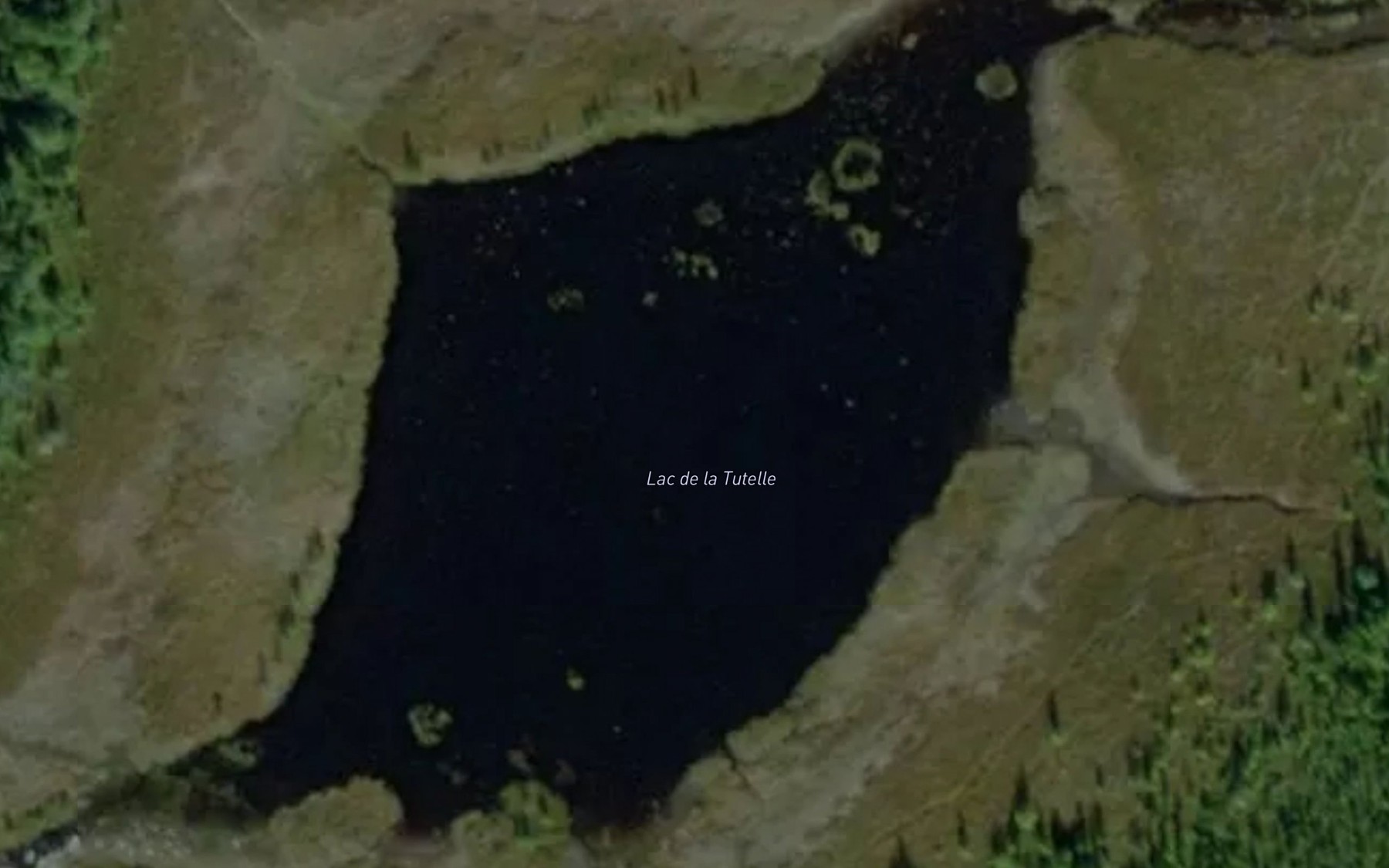 Satellite map of the Lac de la Tutelle