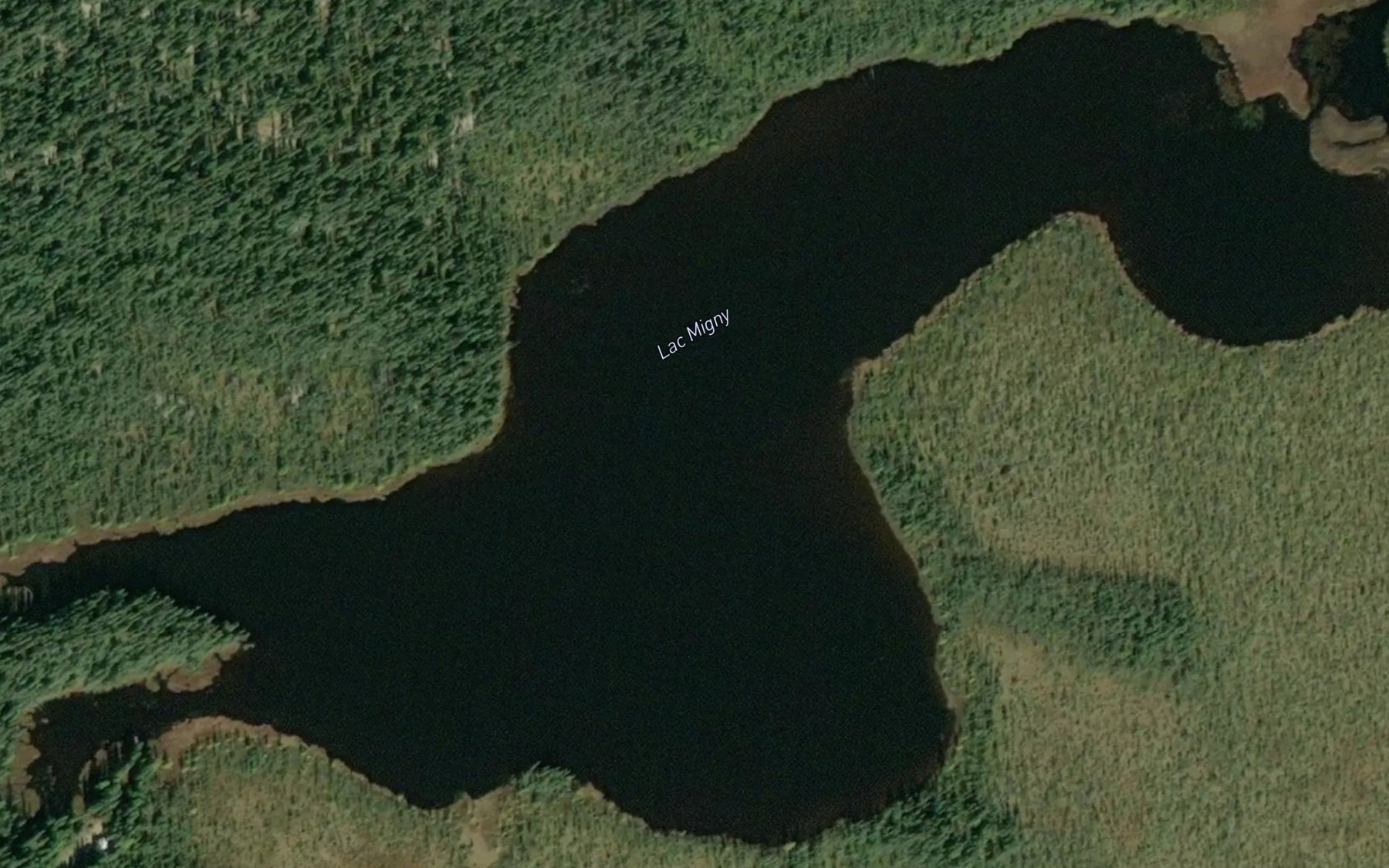 Satellite map of the Lac Migny