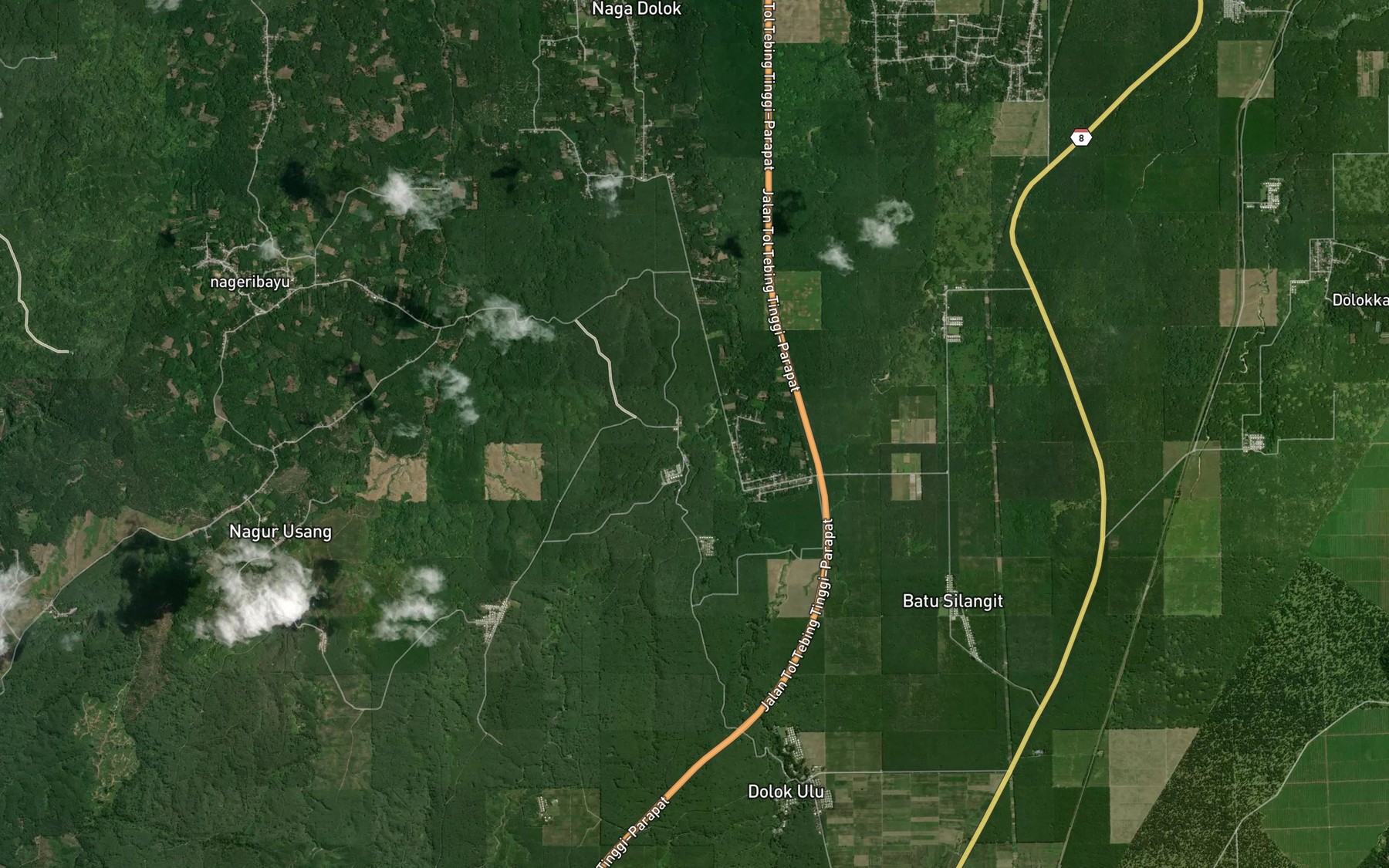 Satellite map of the Bah Burihan