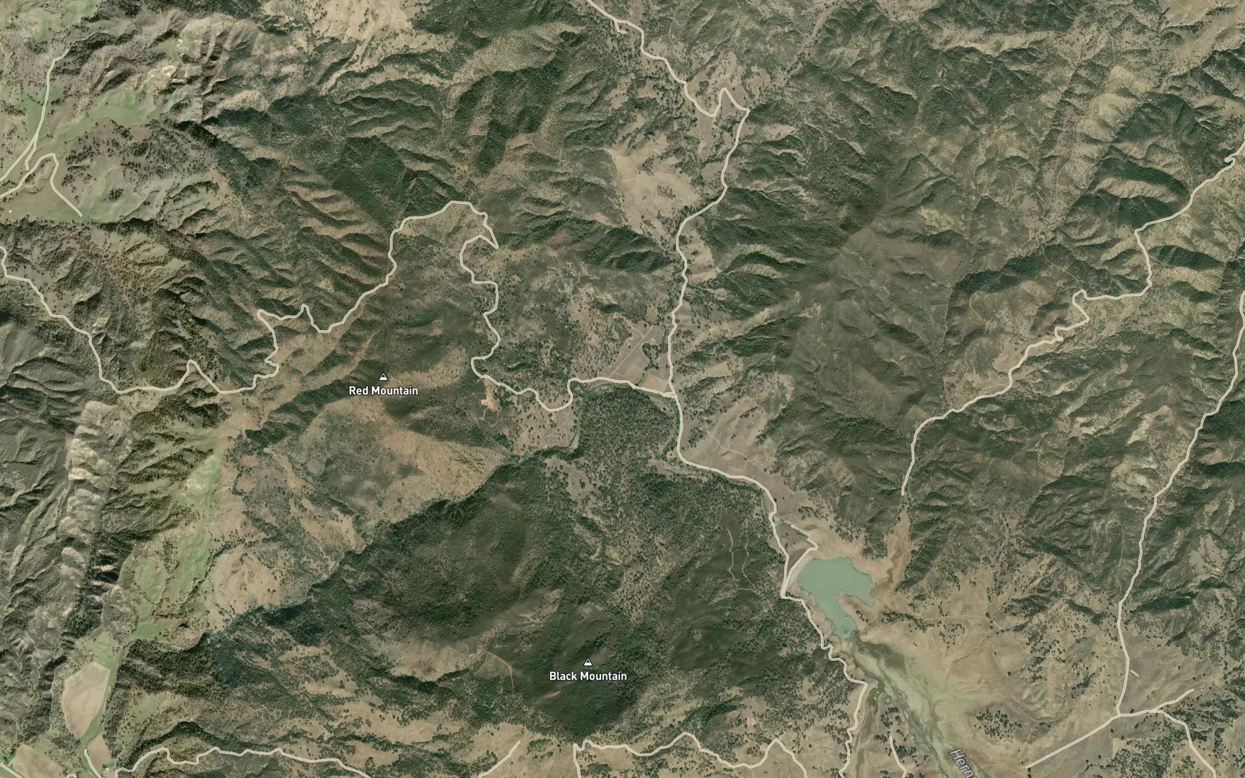 Satellite map of the McCoy Creek