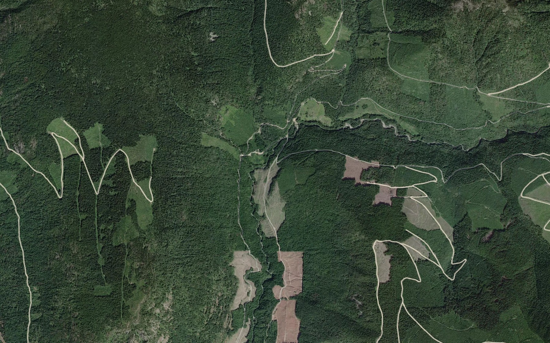 Satellite map of the Rodd Creek