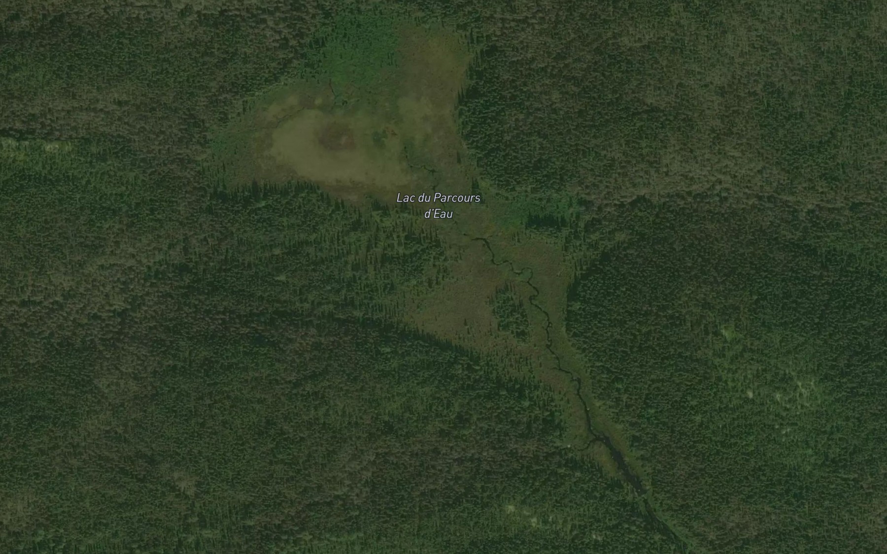 Satellite map of the Lac du Parcours d'Eau