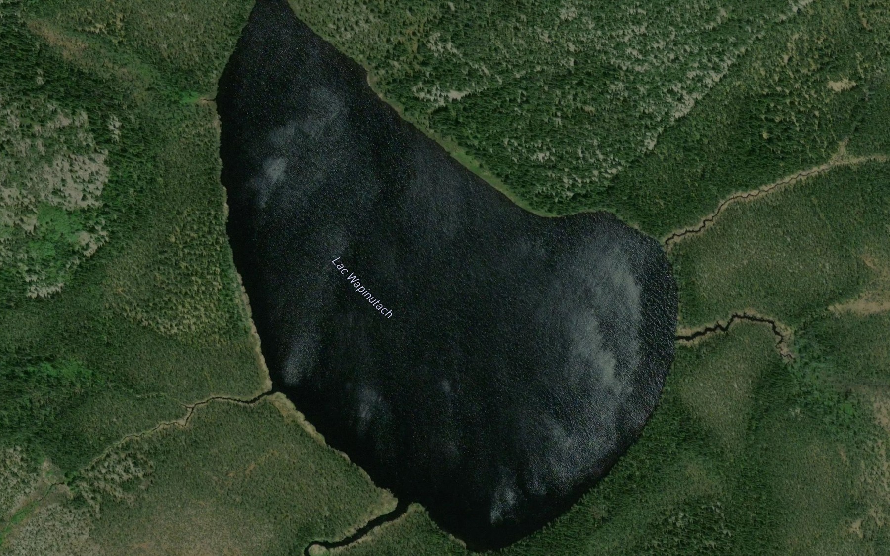 Satellite map of the Lac Wapinutach