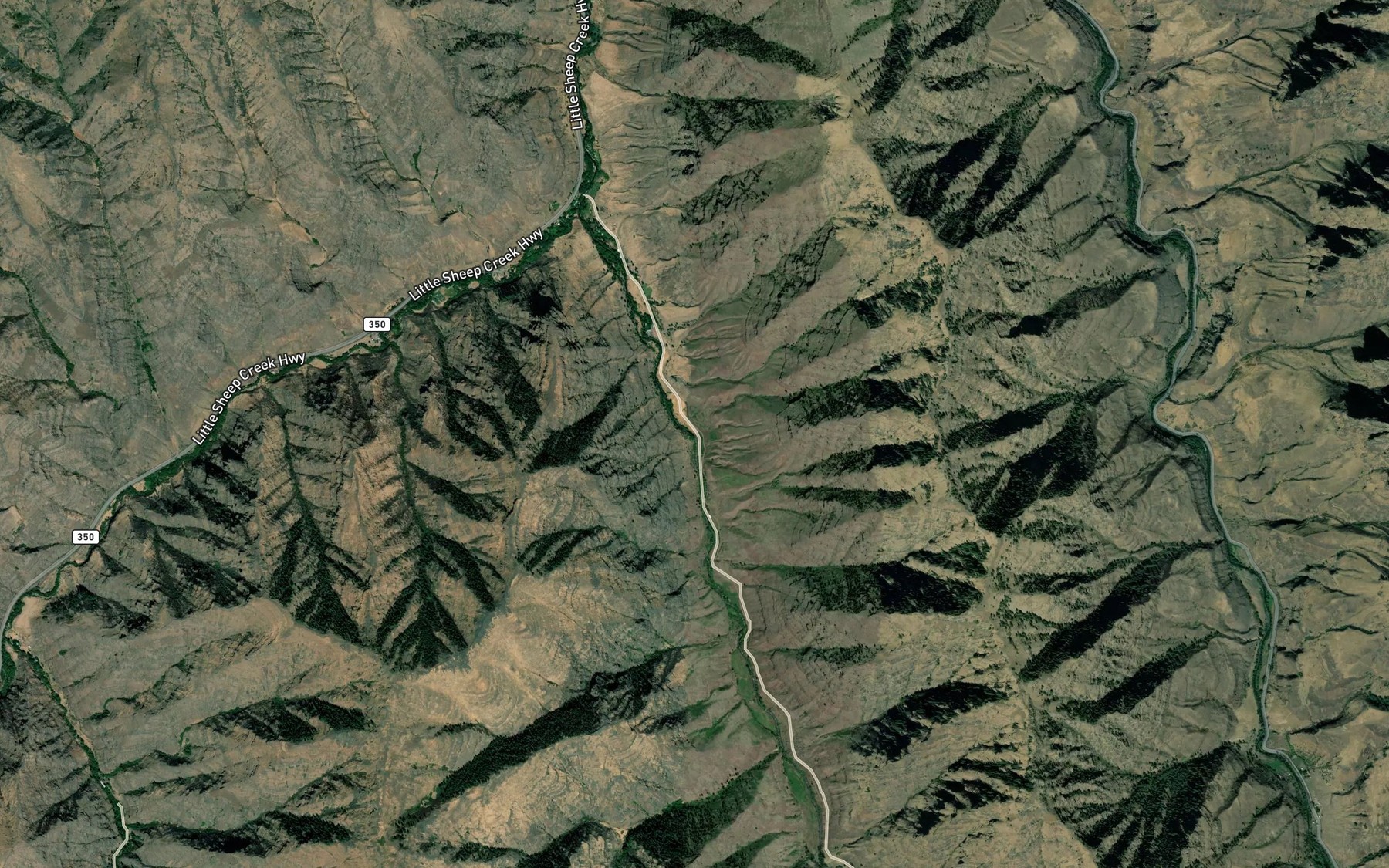 Satellite map of the Grave Creek